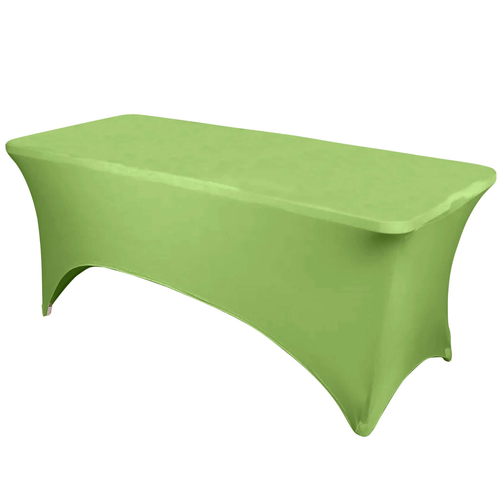 Apple Green Durable Spandex 6ft Rectangle Tablecloth - Perfect Form-Fitting Table Cover for Events