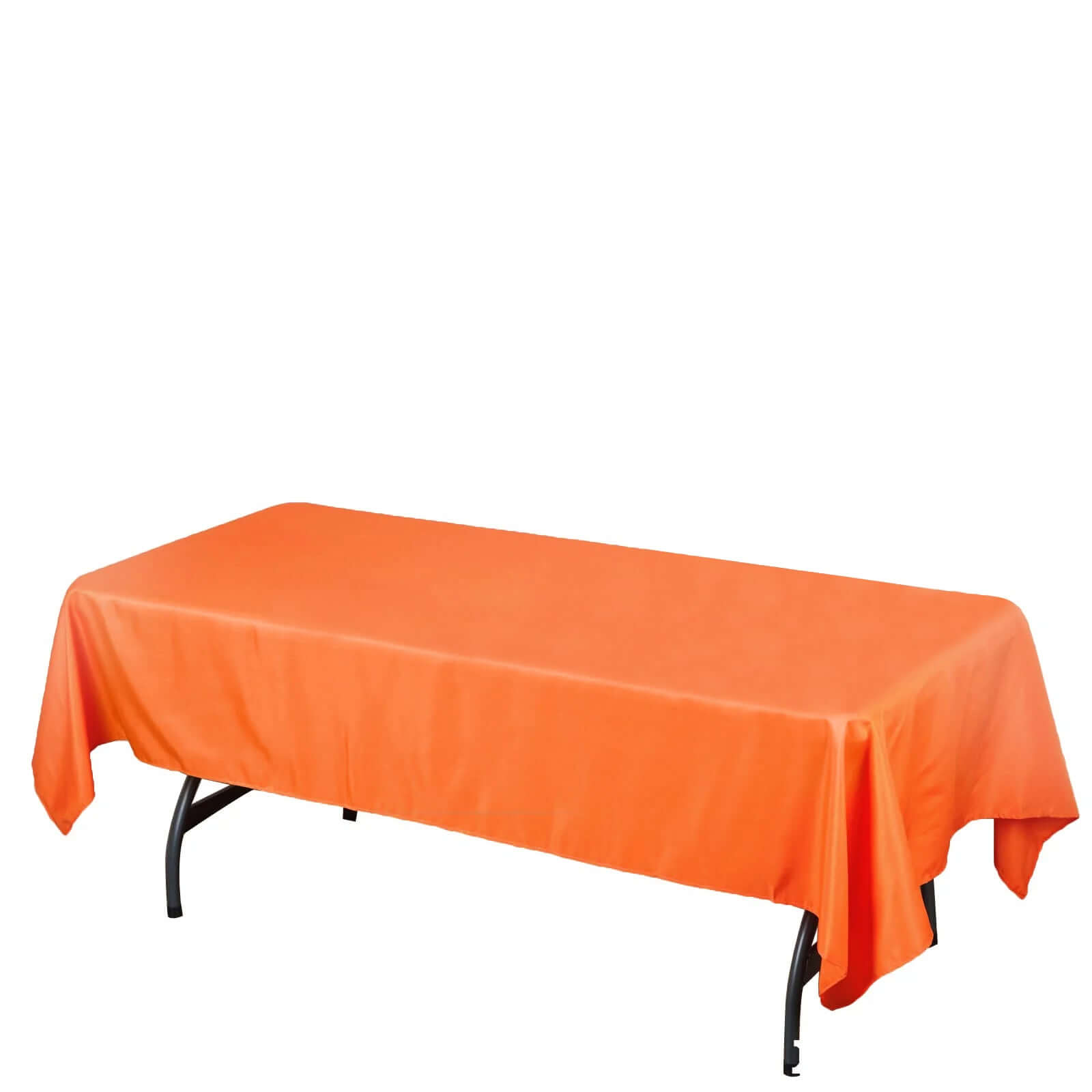Stylish and Durable Orange Polyester Rectangle Tablecloth (60x102) - Perfect for Any Event