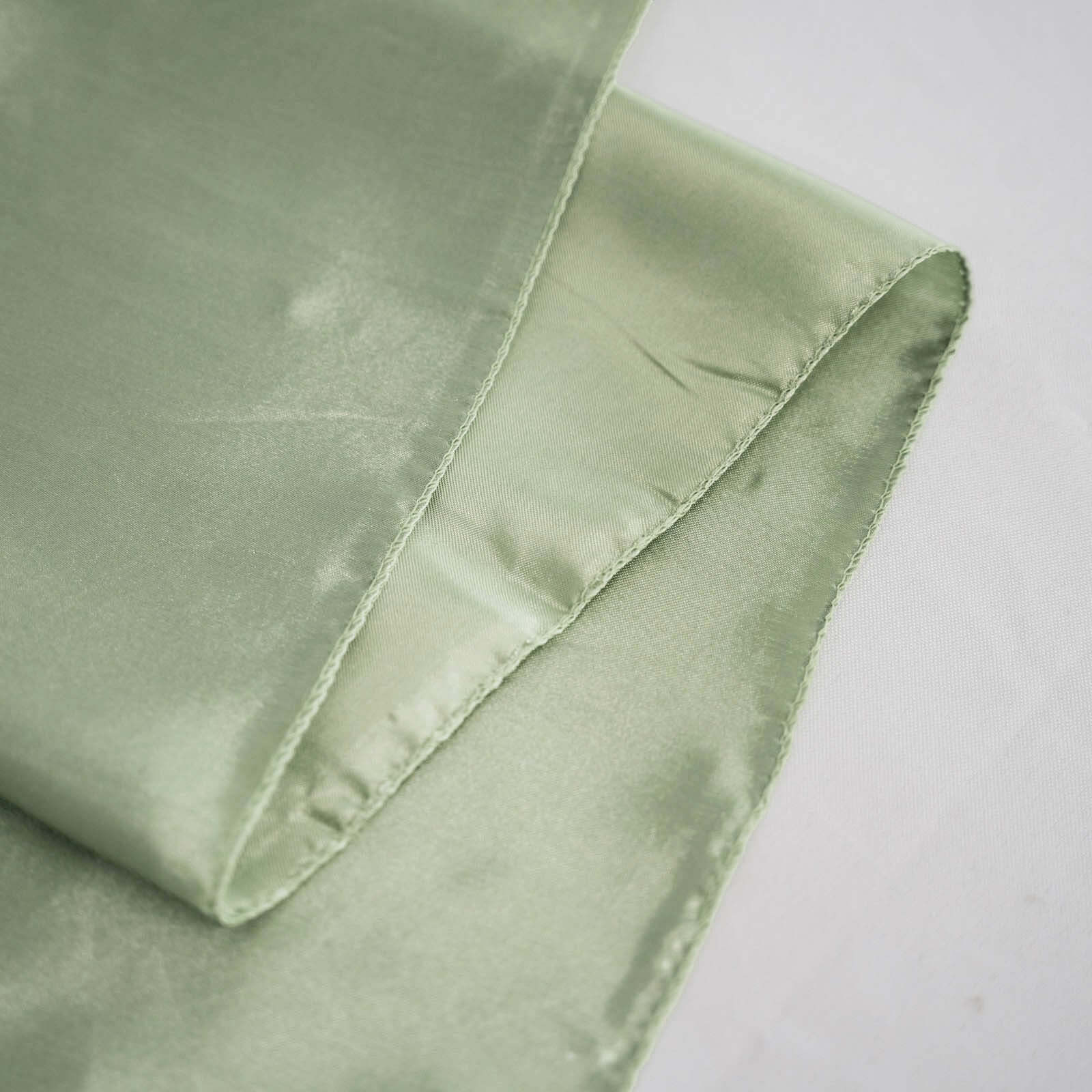 Hot! Sage Green Satin 60x60 Square Table Overlay - Smooth & Silky Table Cover