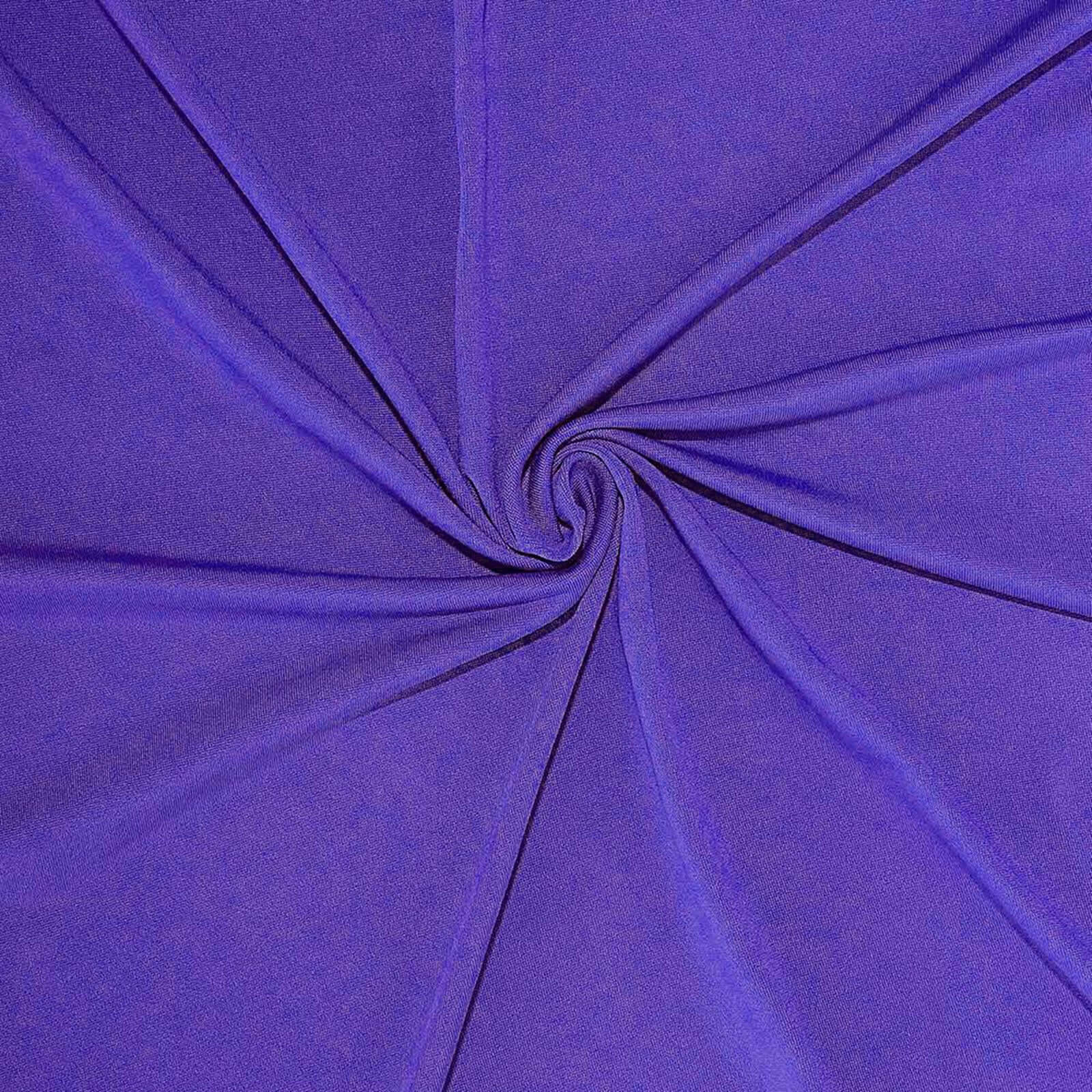 Premium Purple Stretch Spandex 6ft Rectangle Tablecloth - Durable & Form-Fitting