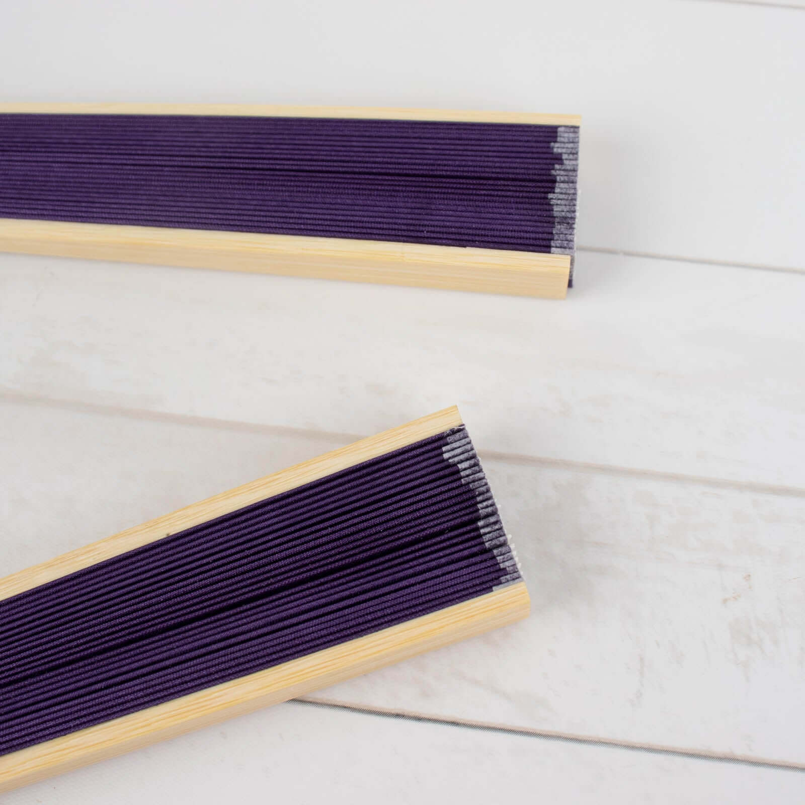 Set of 5 Purple Asian Silk Folding Fans - Ideal Party Favors