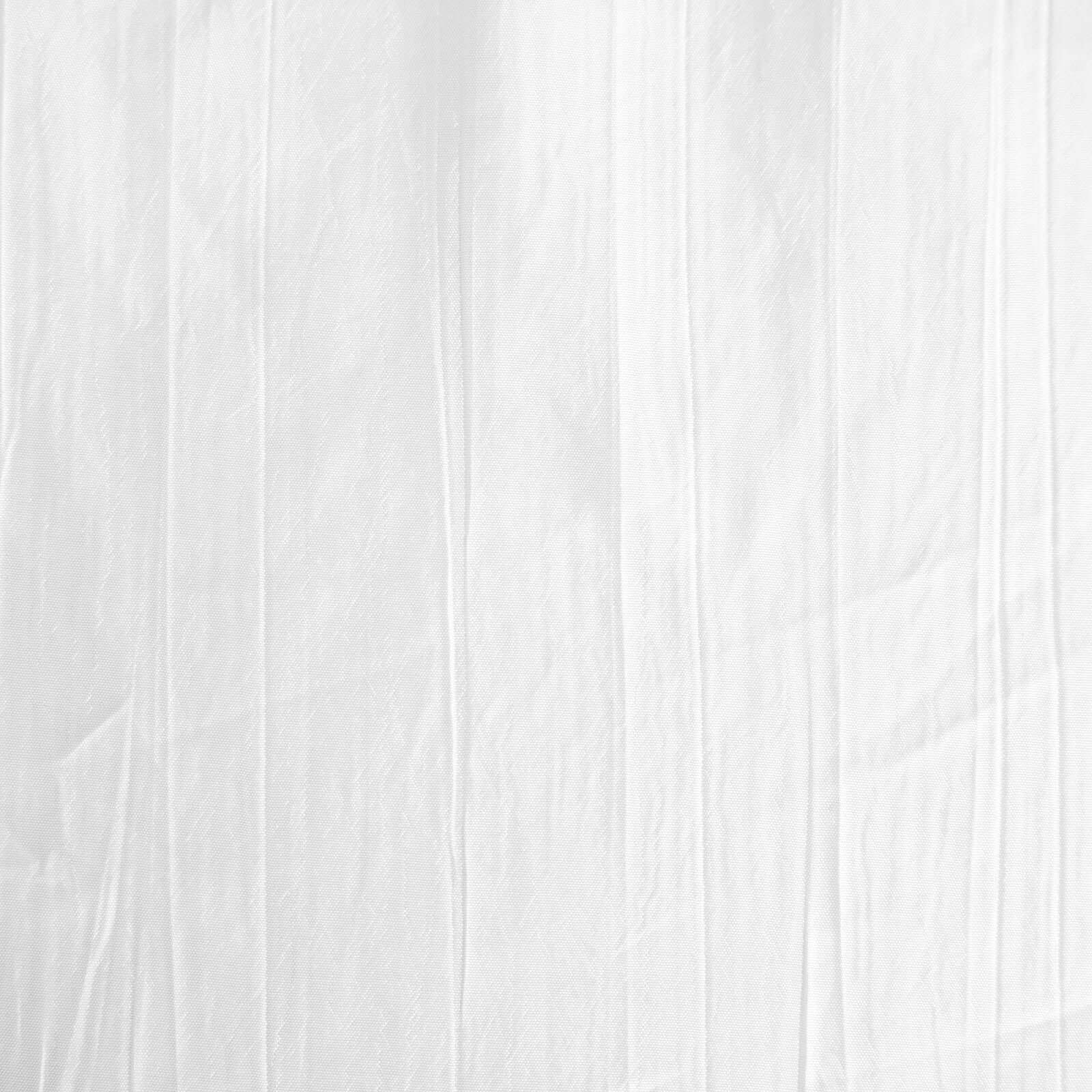 Stylish White Crinkle Taffeta Rectangle Tablecloth for Celebrations - 90x156