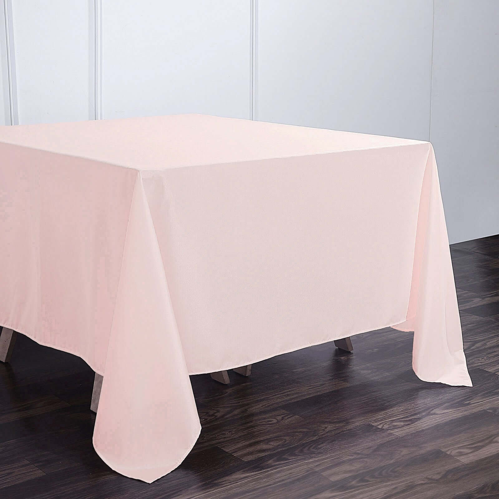 Wrinkle-Resistant & Durable Blush 90x90 Polyester Square Tablecloth