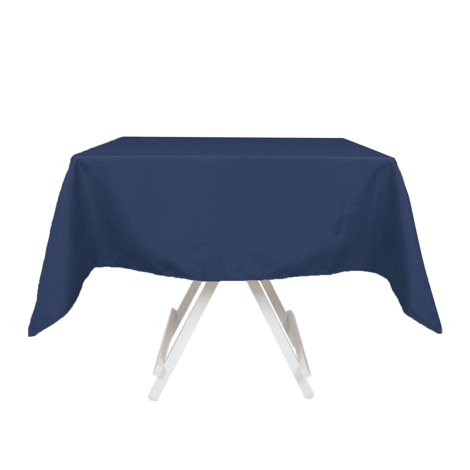 Sale! Navy Blue 54x54 Premium Polyester Square Tablecloth - 220GSM Stain & Wrinkle Resistant