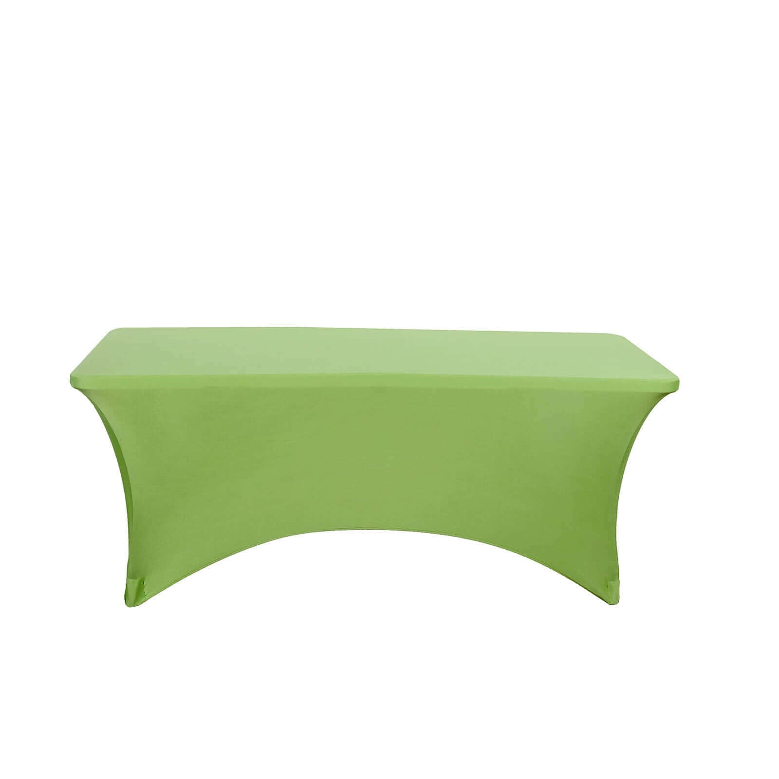 Apple Green Durable Spandex 6ft Rectangle Tablecloth - Perfect Form-Fitting Table Cover for Events