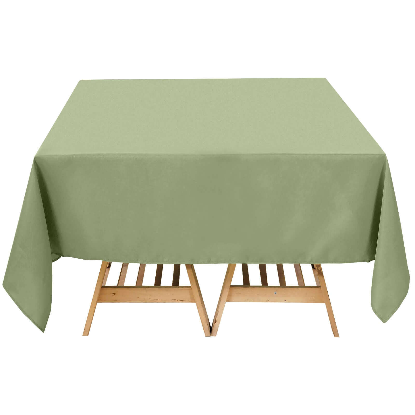 220GSM Wrinkle-Resistant Premium Polyester 70x70 Dusty Sage Green Square Tablecloth