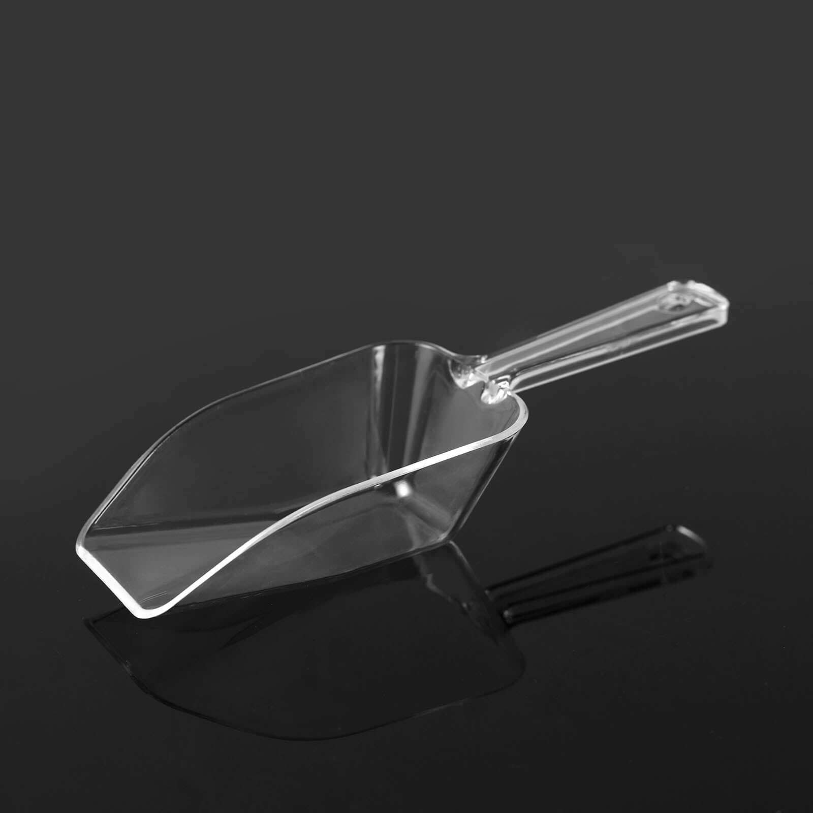 6-Pack Clear Plastic Disposable Candy Scoops for Bar and Buffet - Great Deal