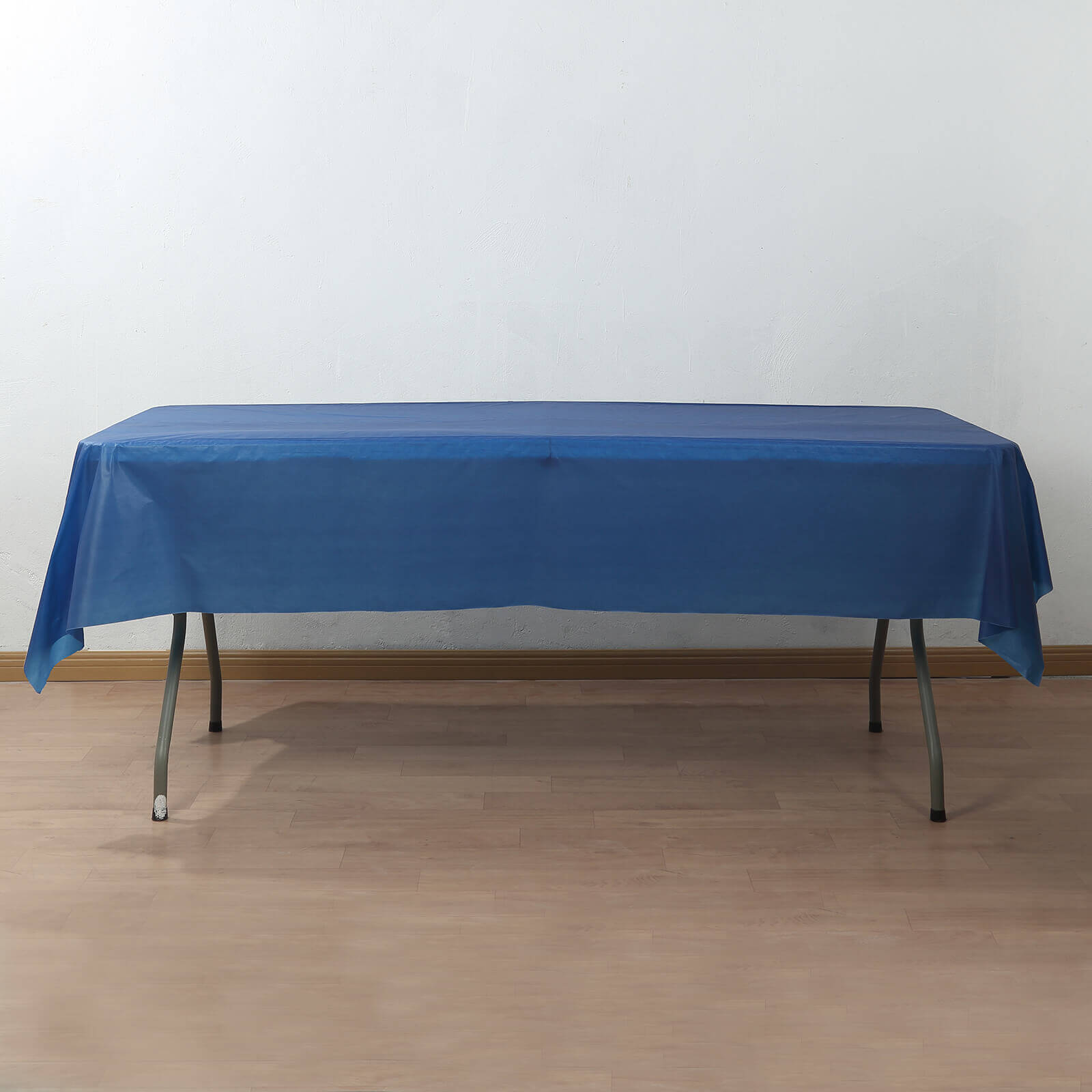 Navy Blue Plastic Table Cover Roll with Slide Cutter - Customizable & Durable 54x300ft