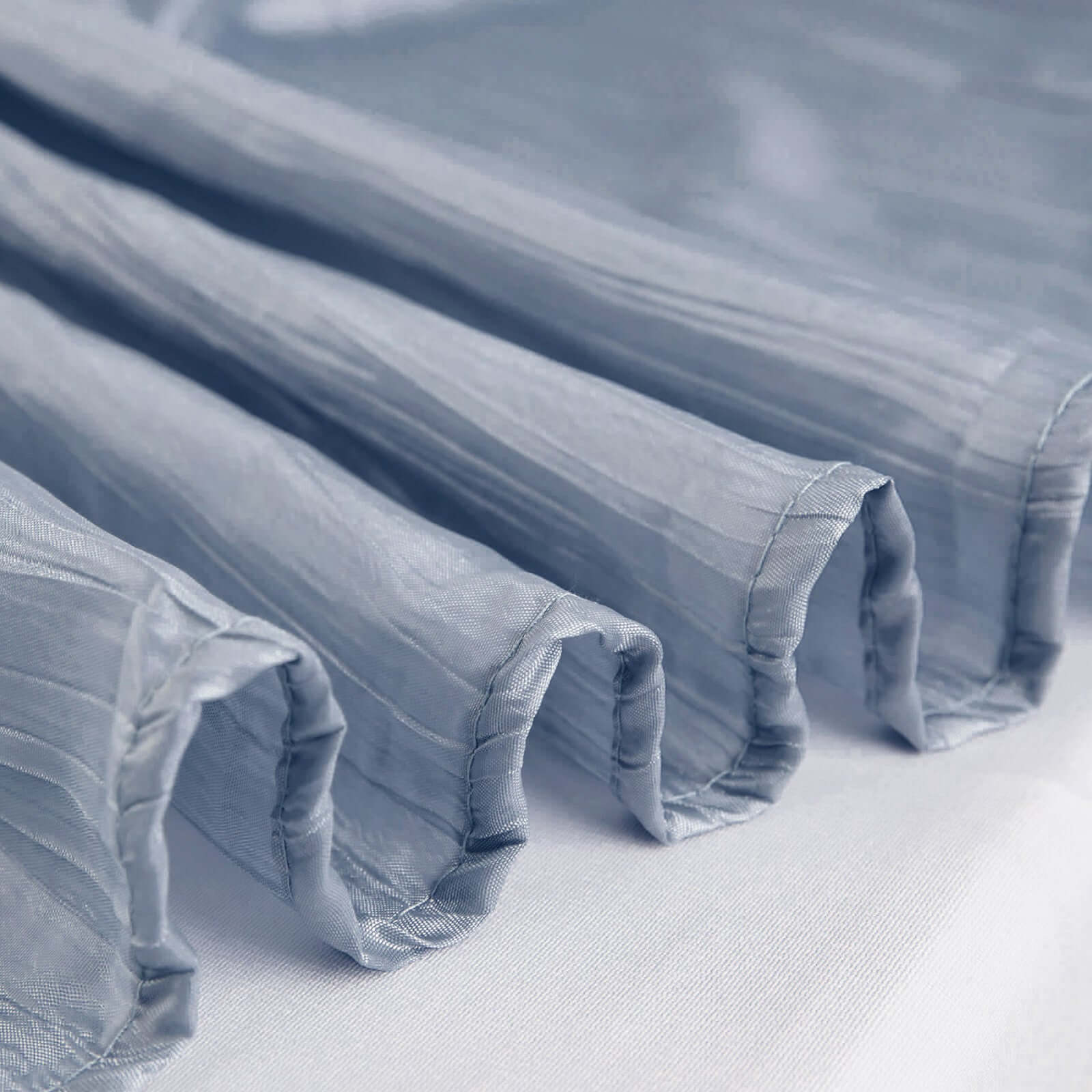 Exclusive Dusty Blue Crinkle Taffeta Rectangle Tablecloth 90x156 - Ideal for Events