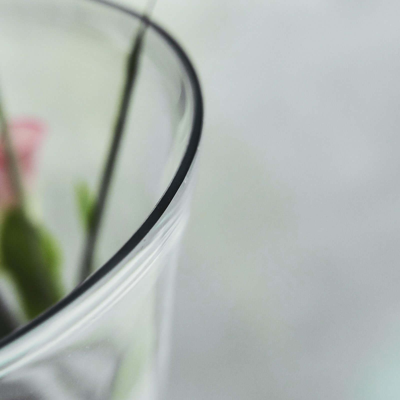 Set of 2 Clear Reversible Glass Trumpet Vases - Ideal Stylish Centerpieces for Events