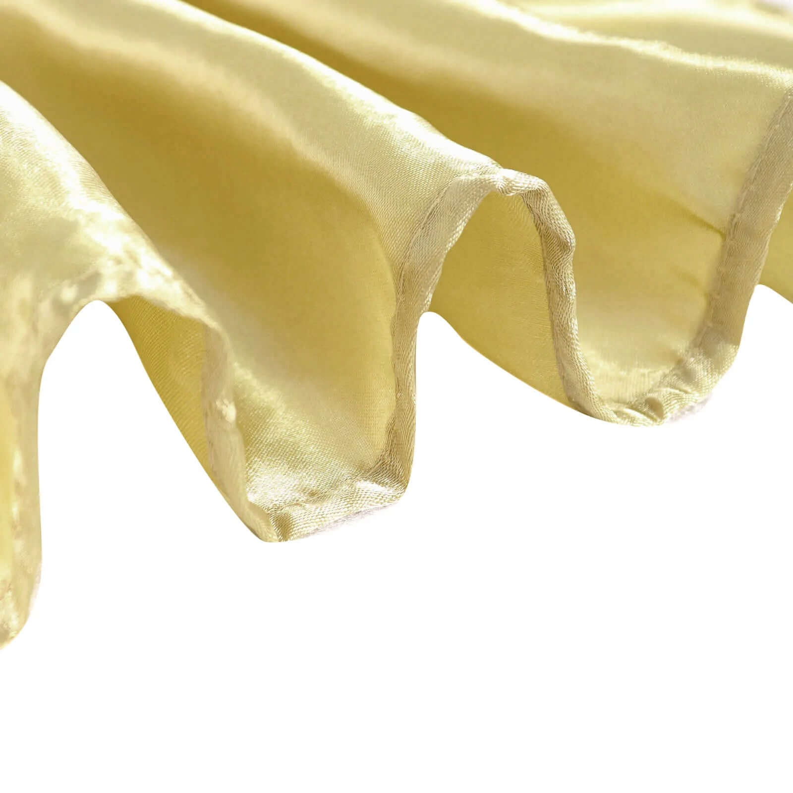 Champagne Satin 60x126 Rectangular Tablecloth - Smooth, Lustrous & Great Value