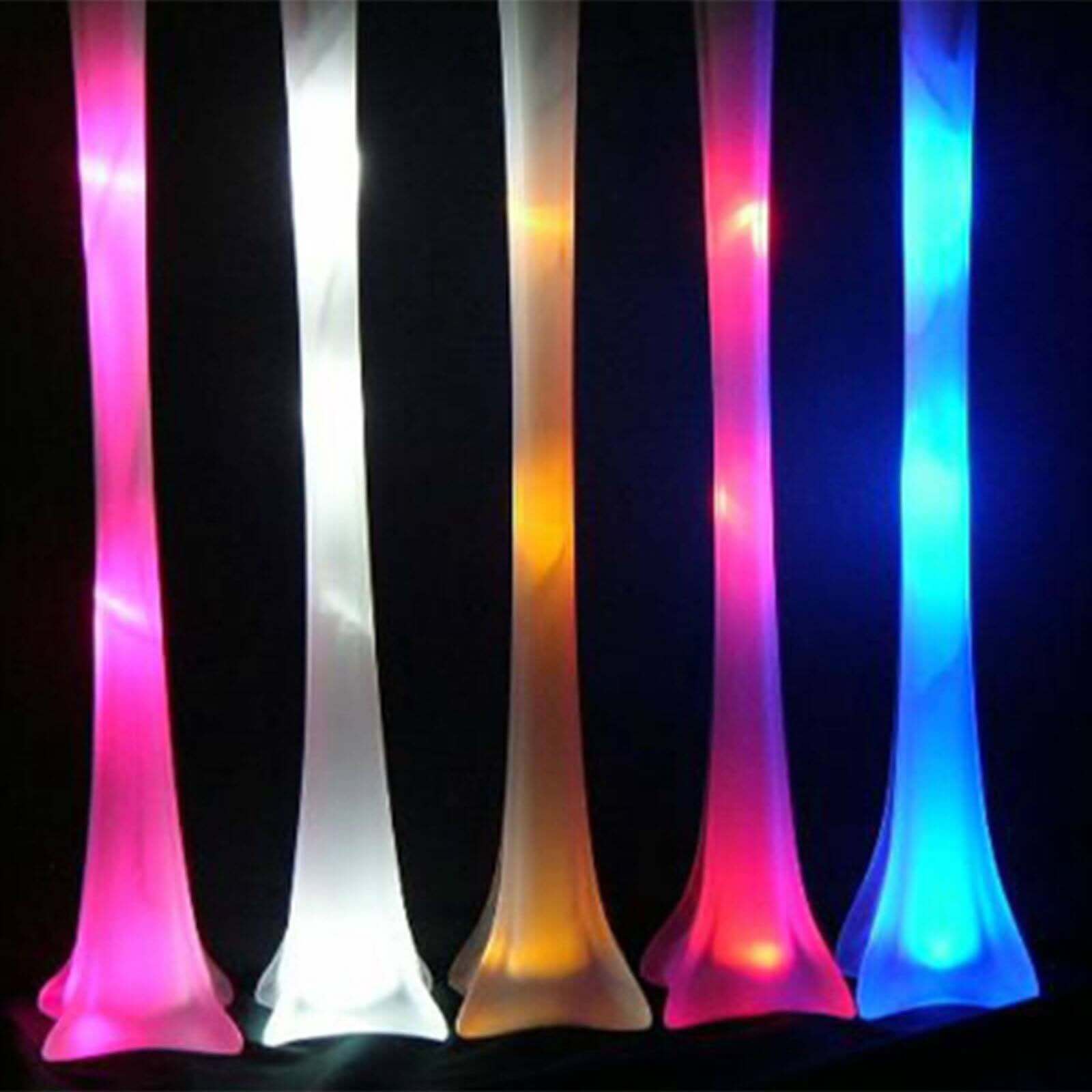 Hot Sale! 6-Piece Set of Black Glass Eiffel Tower Flower Vases for Tall Wedding Table Decor