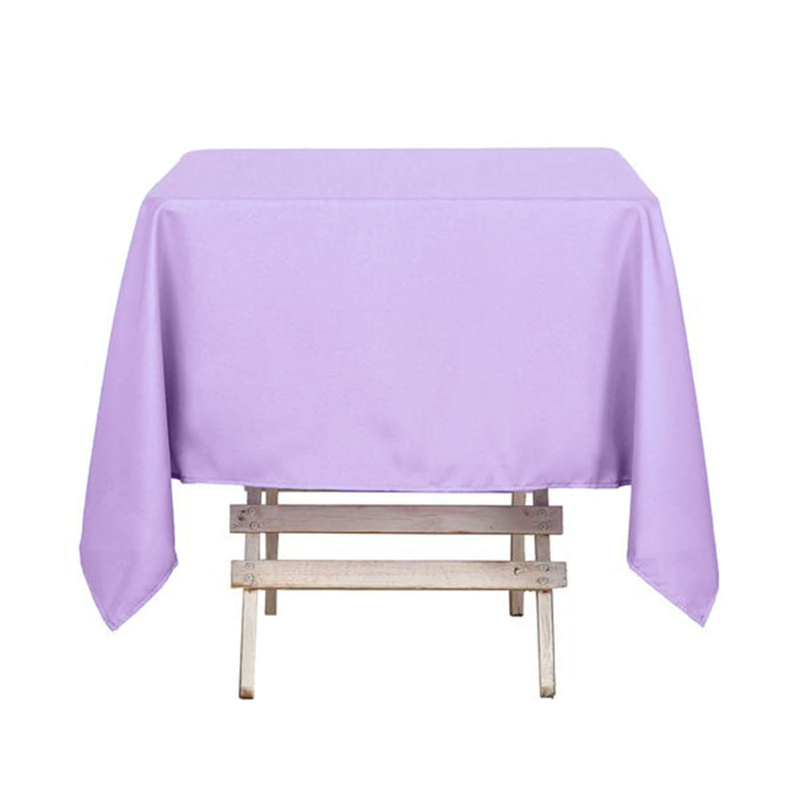 Wrinkle-Resistant & Durable 54x54 Polyester Square Tablecloth in Lavender Lilac