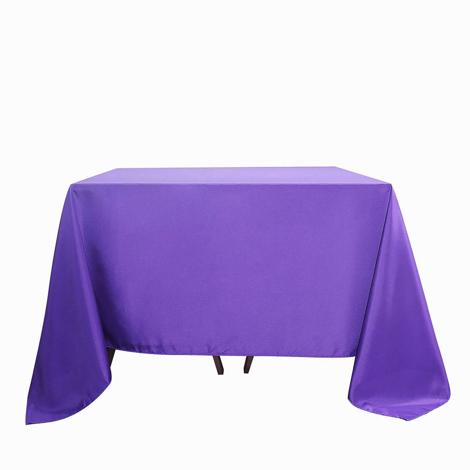 Premium Purple 90x90 Polyester Square Tablecloth - Wrinkle-Free & Durable for Events