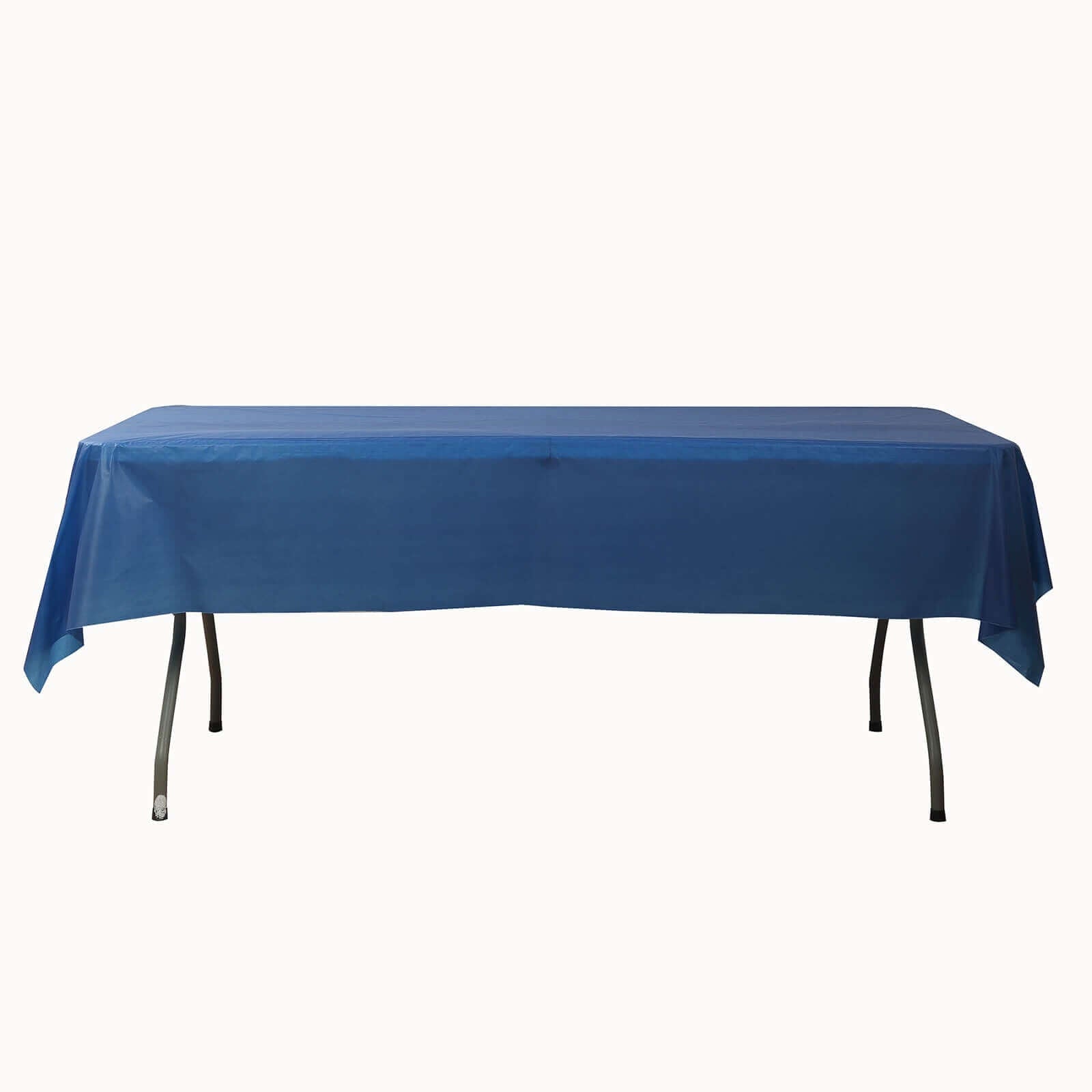 Navy Blue Plastic Table Cover Roll with Slide Cutter - Customizable & Durable 54x300ft