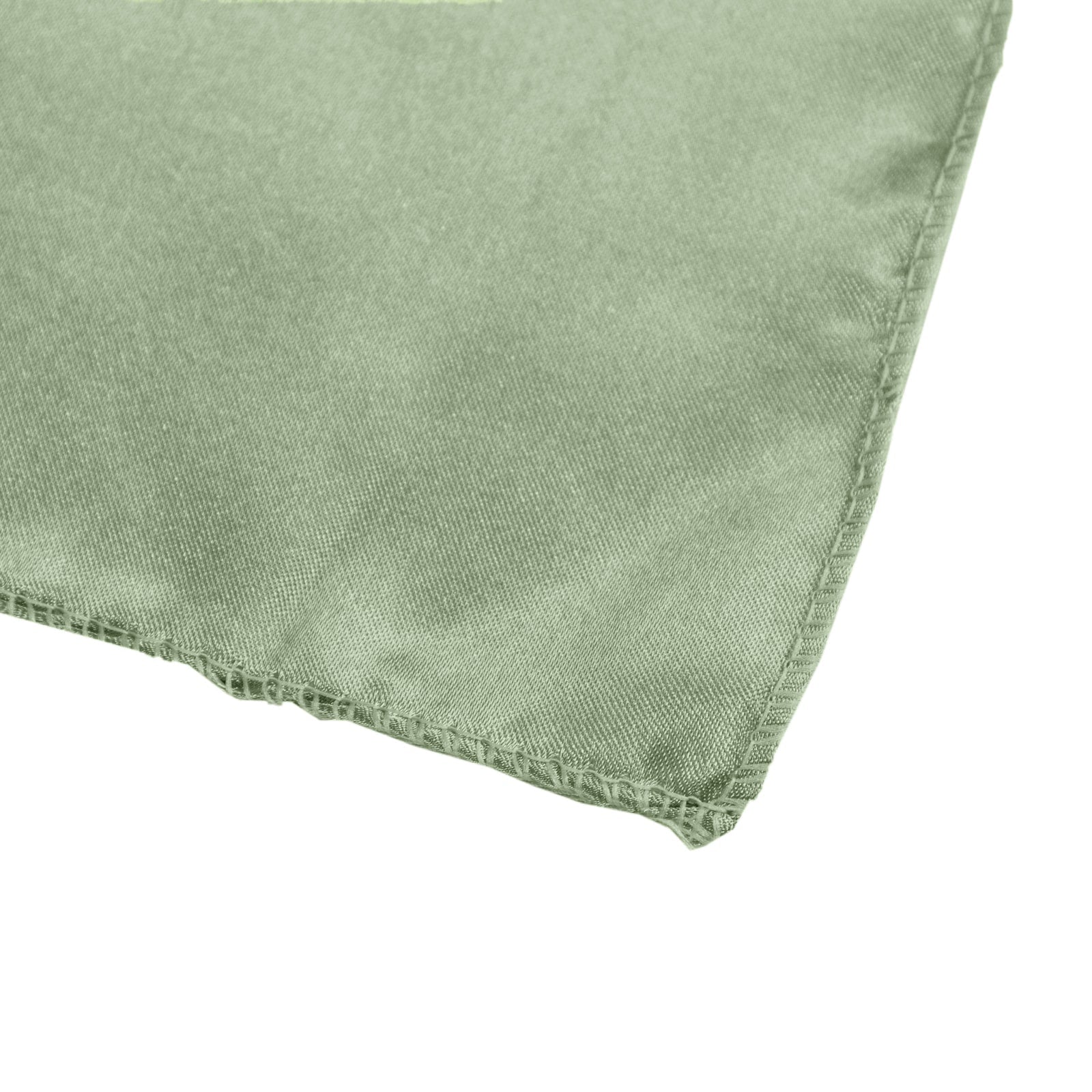Sage Green Satin Square Table Overlay 90x90 - Smooth Finish Table Topper