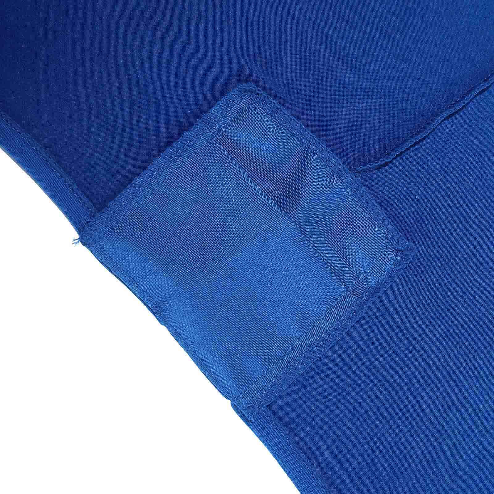 Royal Blue Durable Stretch Spandex Table Cover for 8-Foot Rectangles - Perfect for Events!