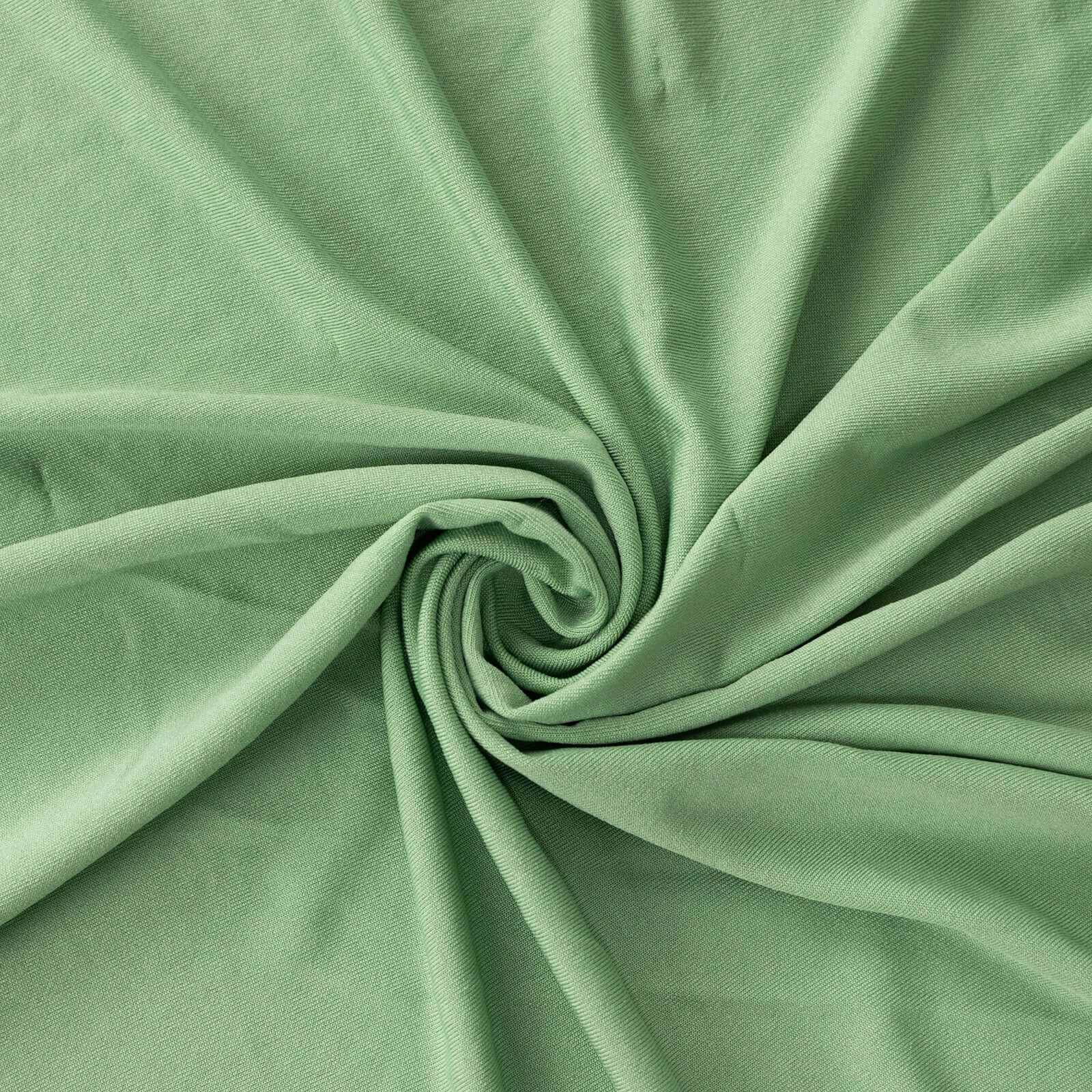 Sage Green Spandex Table Skirt with Wavy Effect for 6ft Tables