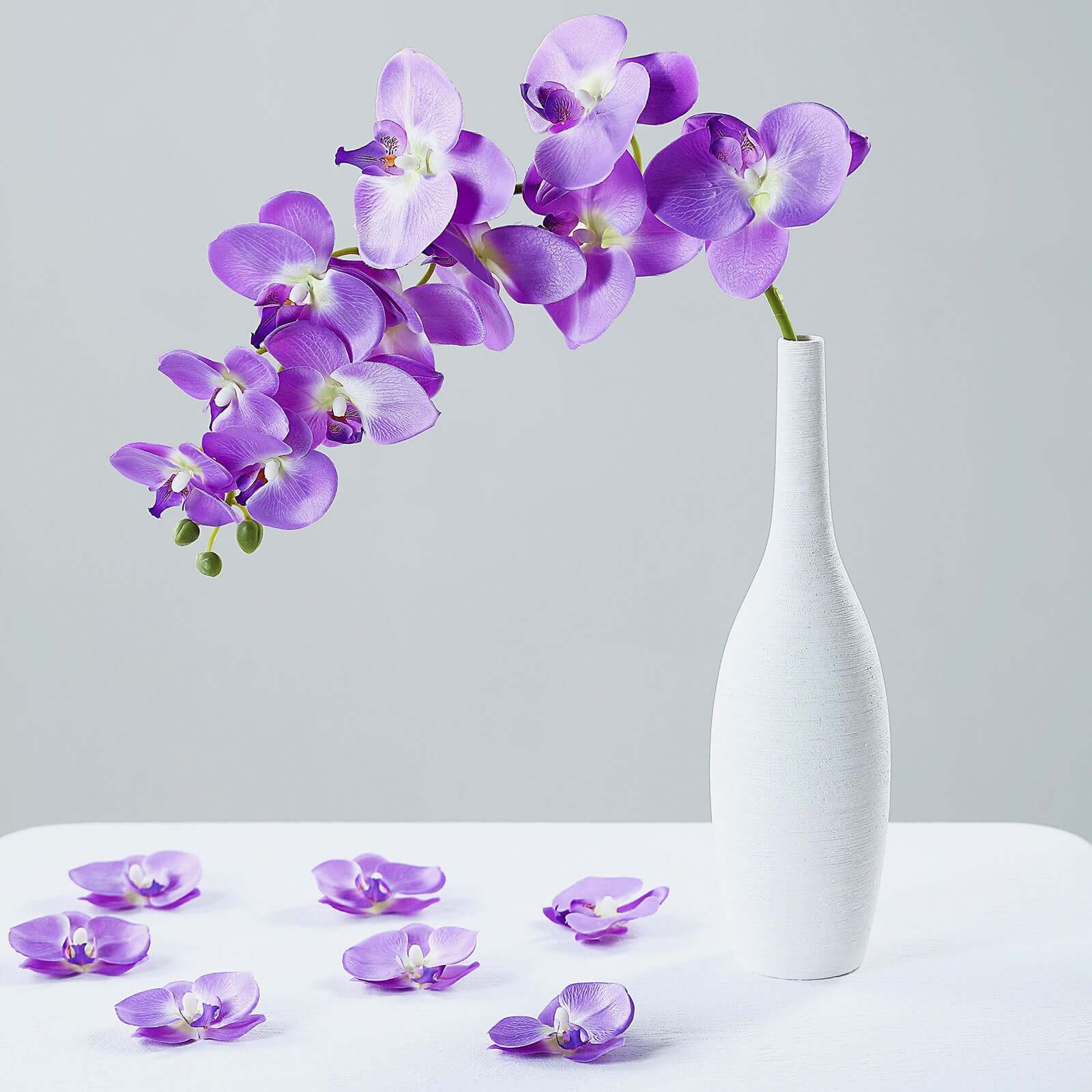 20pcs Silk Artificial Lavender Orchids Flower Heads - Ideal for DIY Floral Decorations