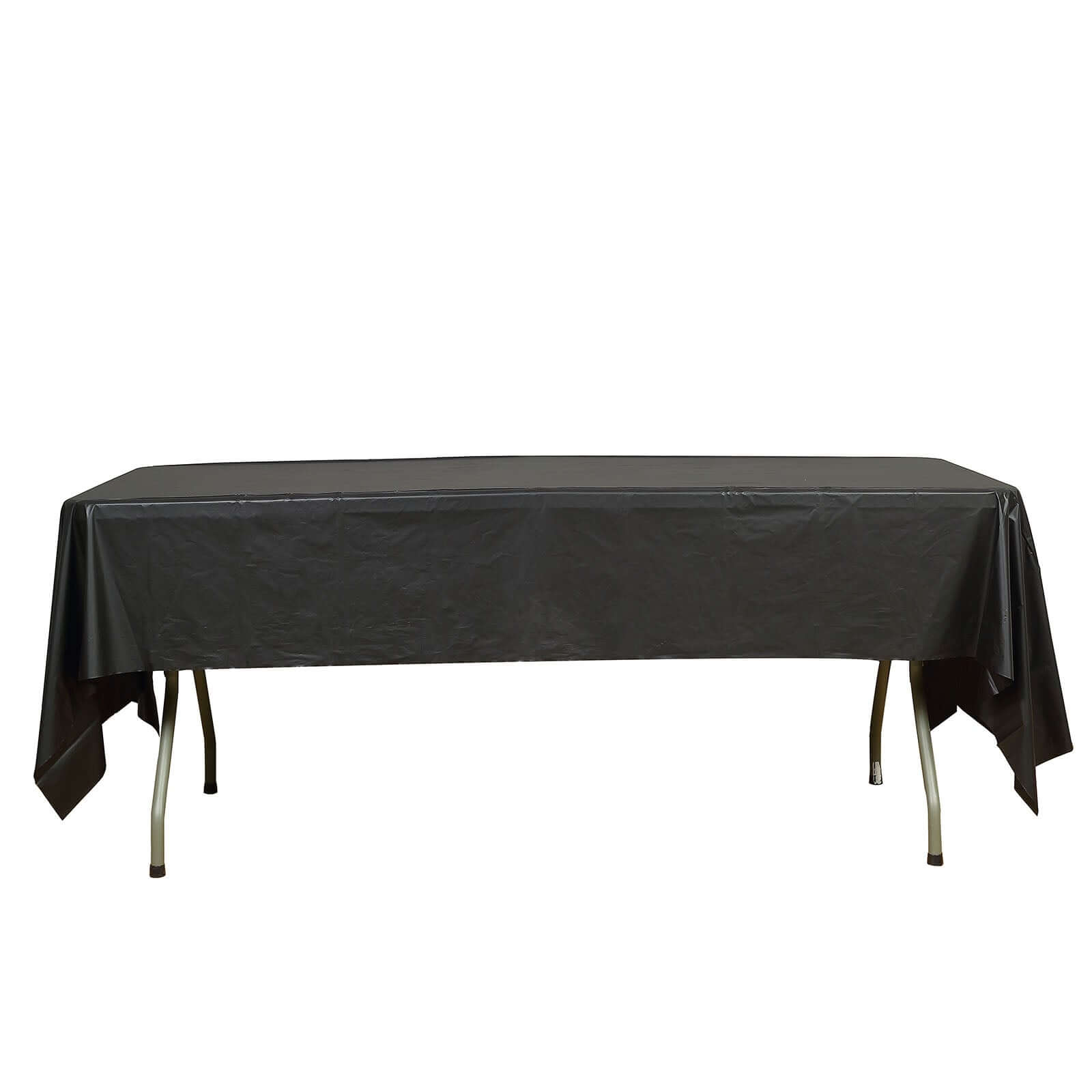 Hot Deal! 5-Pack Black PVC Disposable Rectangle Table Covers 54x108