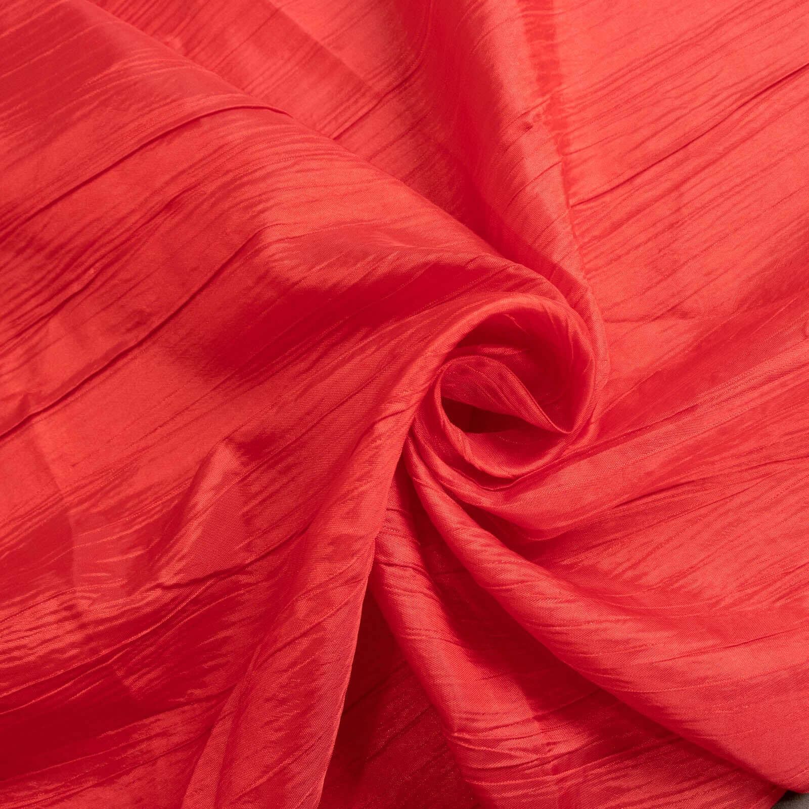 Hot Deal! Red Crinkle Taffeta 72x72 Square Table Overlay