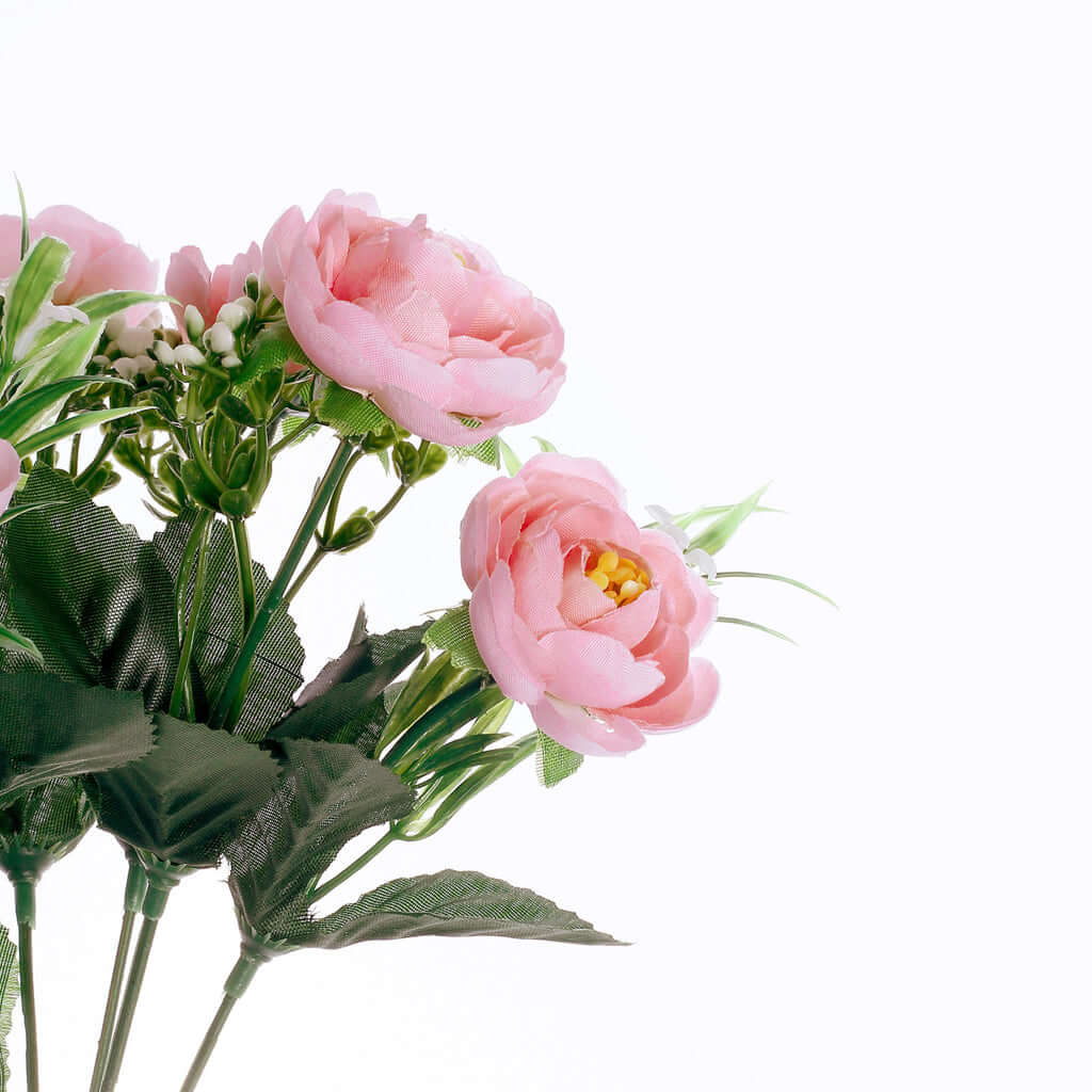 Hot Deal! 4 Pink Artificial Silk Peony Flower Bouquets