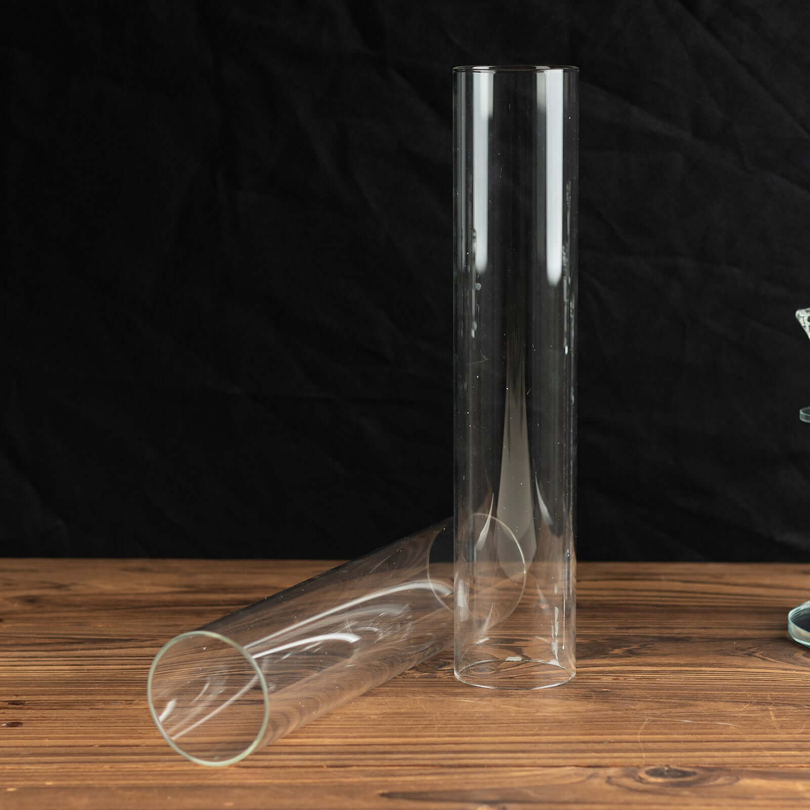 Hot Deal! 2-Pack Clear Glass Pillar Hurricane Candle Shades, 12