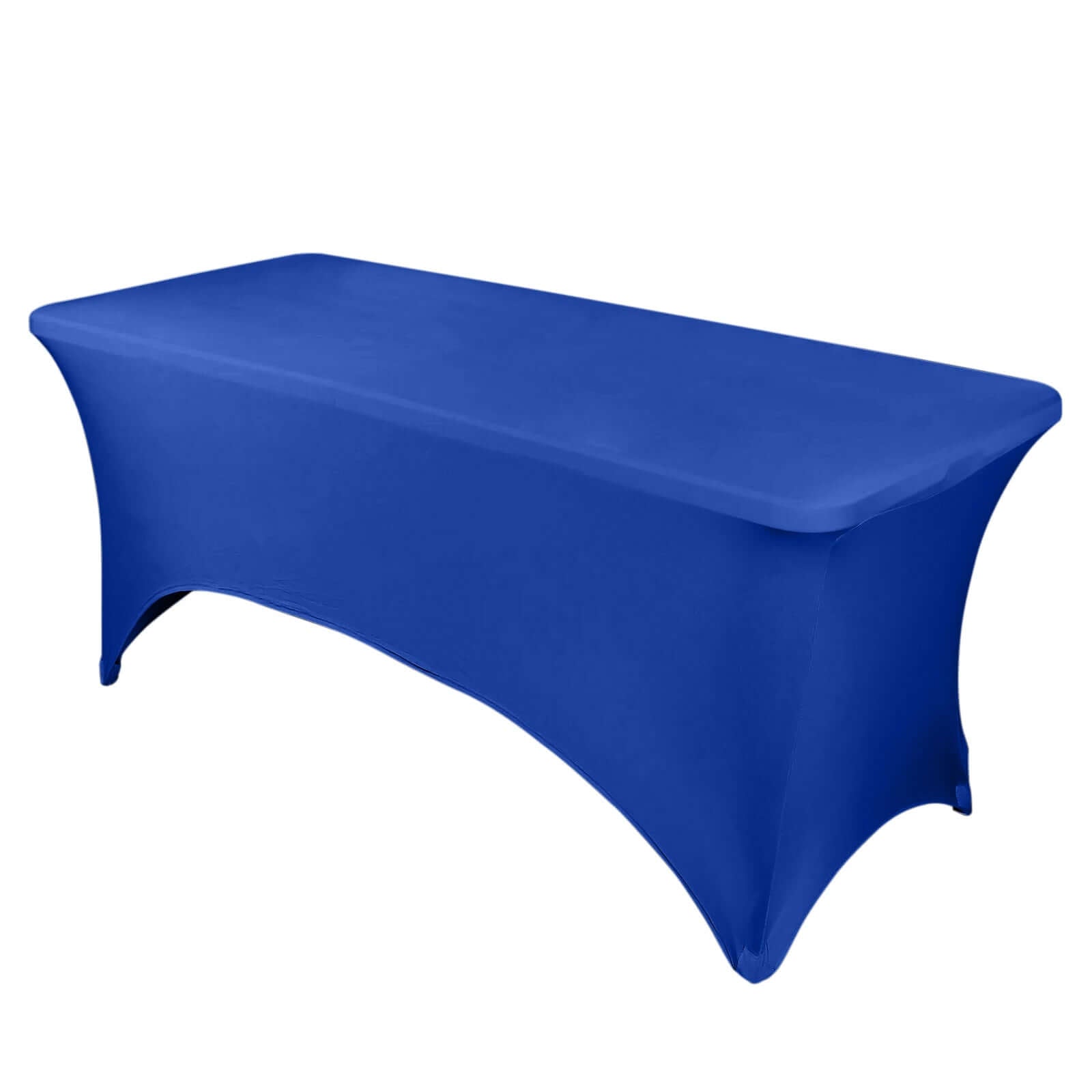 Royal Blue Durable Stretch Spandex Table Cover for 8-Foot Rectangles - Perfect for Events!