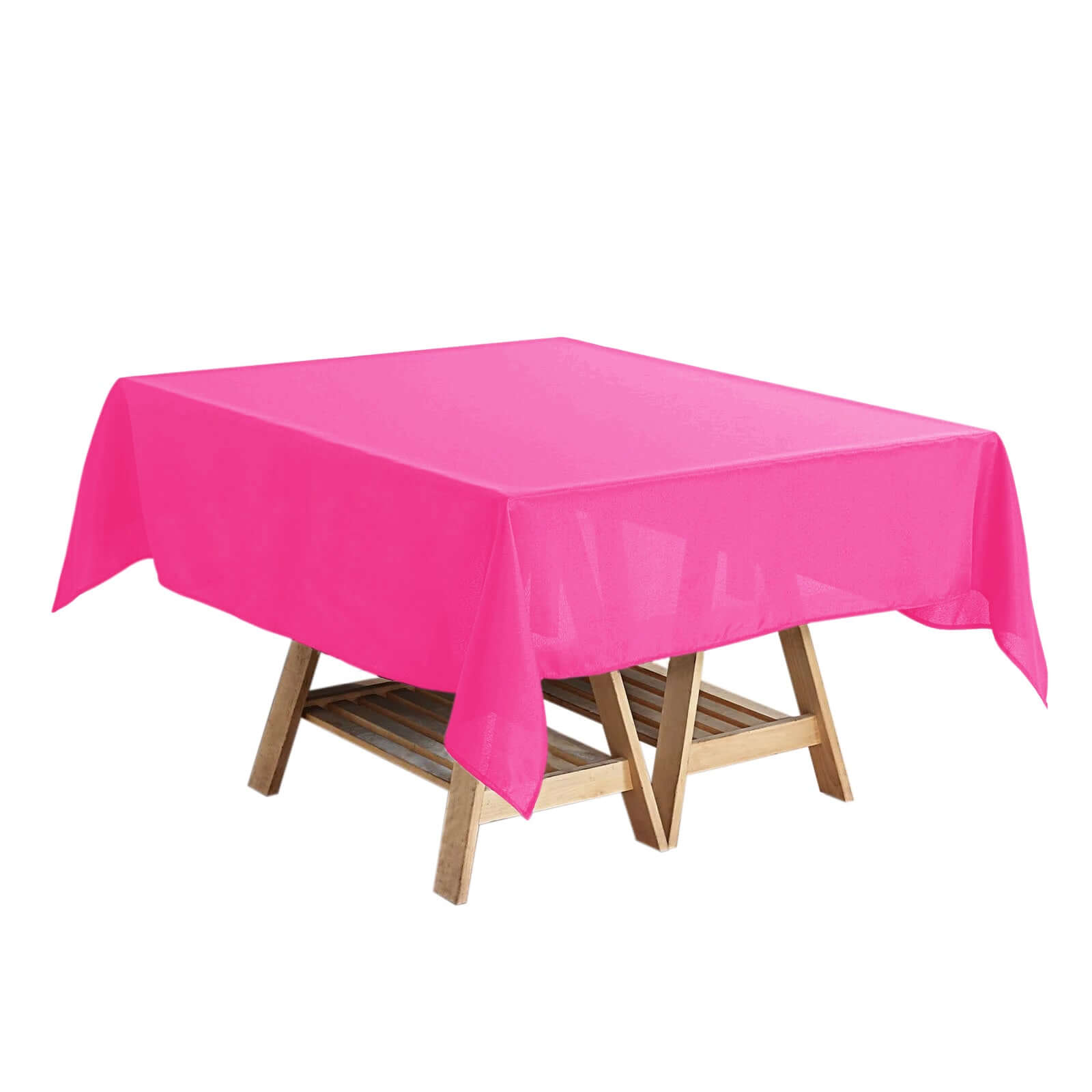 Durable & Wrinkle-Resistant Fuchsia 54x54 Polyester Square Tablecloth