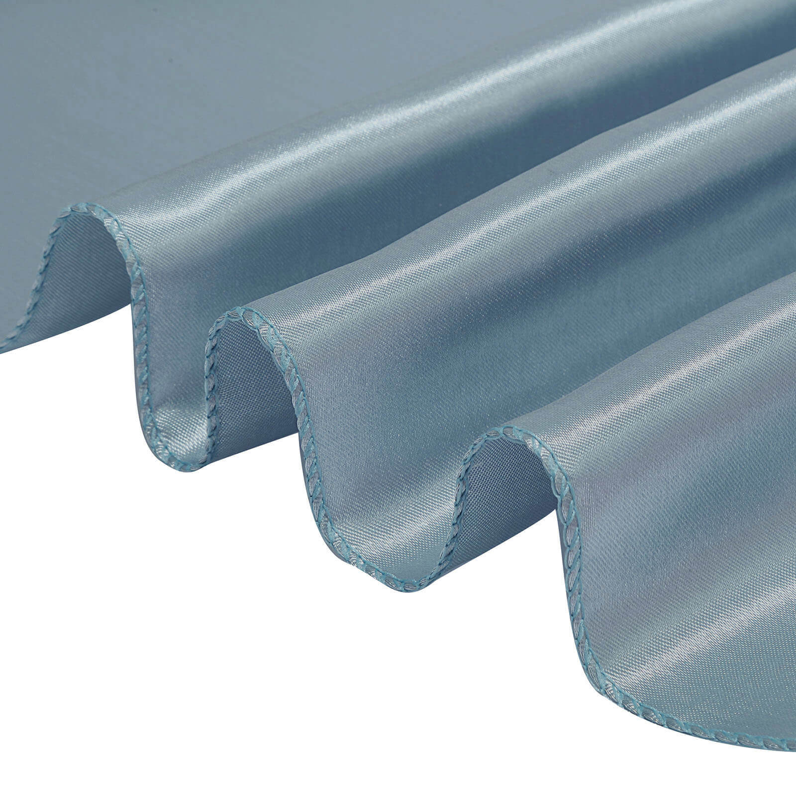 Hot Sale! Dusty Blue Satin Square Table Overlay 60x60 - Smooth and Silky Table Cover