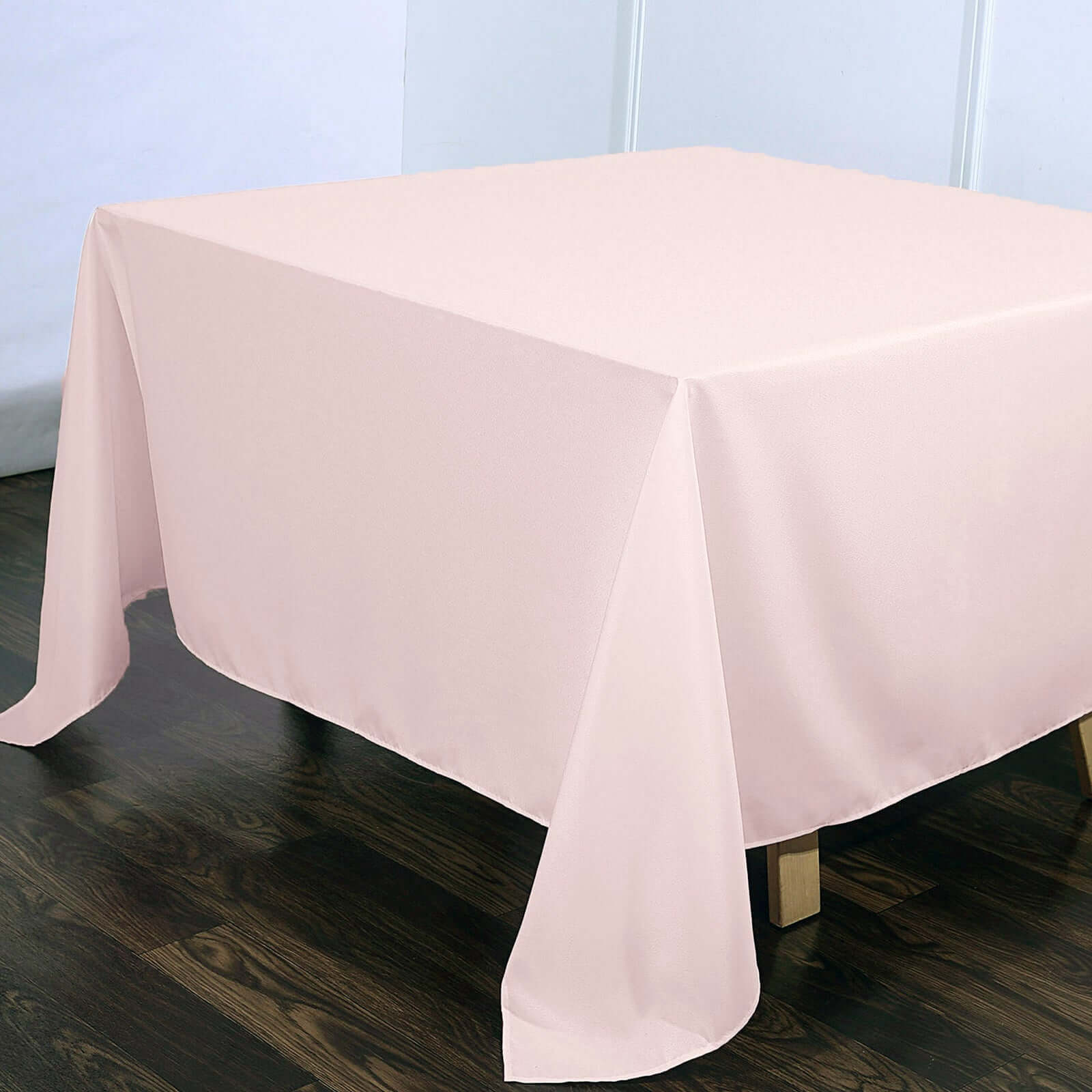 Hot Sale! Wrinkle-Resistant & Durable 70x70 Polyester Square Blush Tablecloth