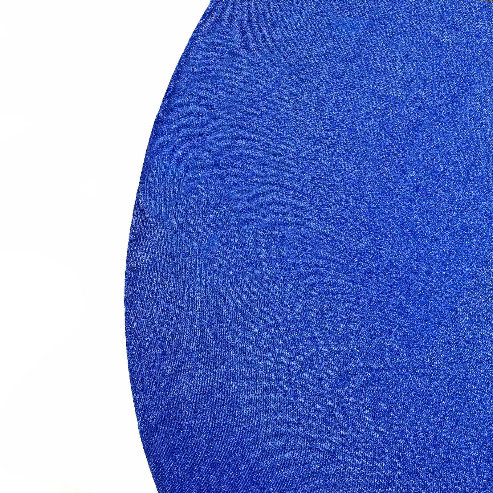 Hot Deal! 7.5ft Royal Blue Metallic Shimmer Tinsel Spandex 2-Sided Wedding Arch Photo Backdrop