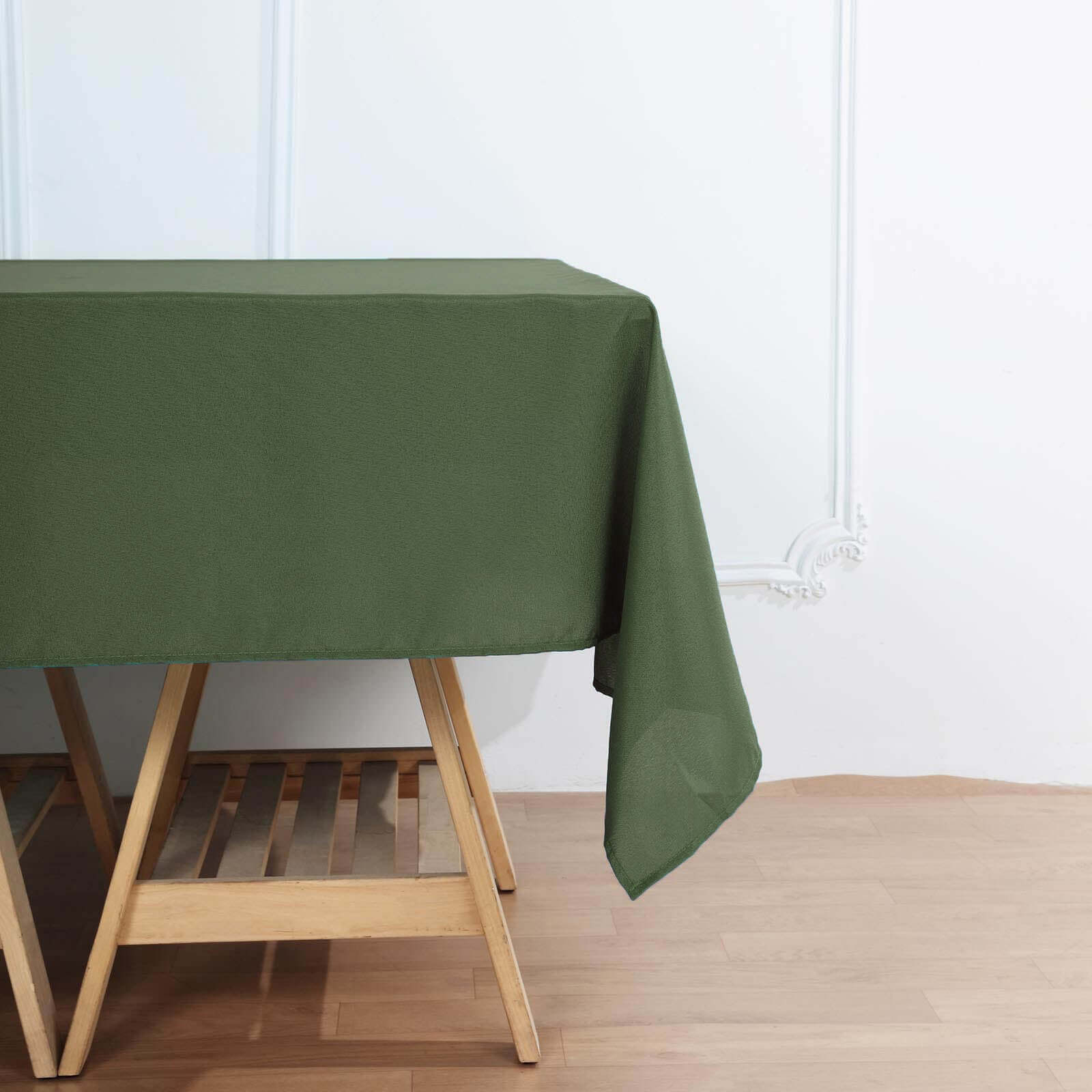 Olive Green 70x70 Wrinkle-Resistant & Durable Polyester Square Table Overlay