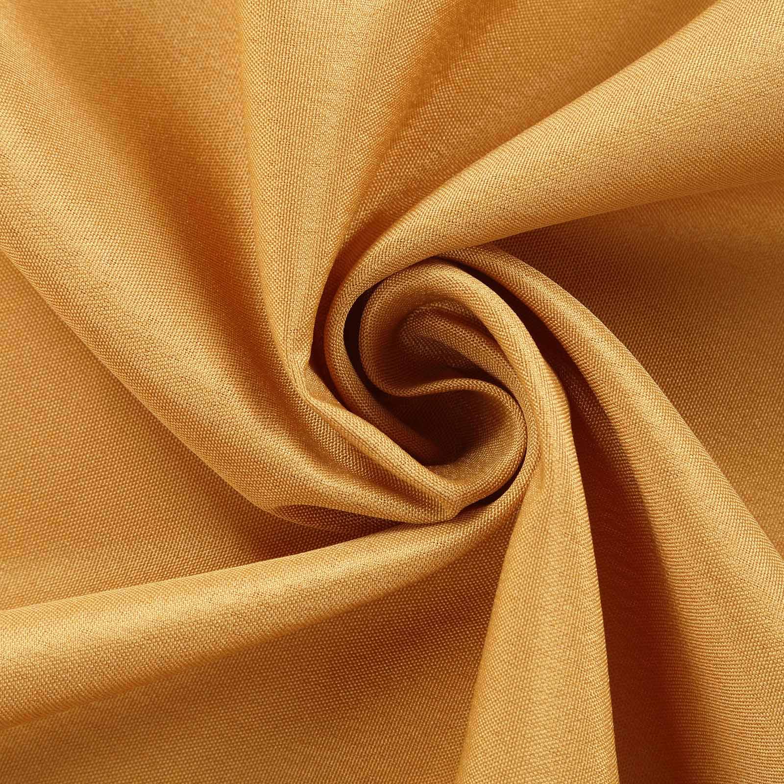 Gold 90x90 Square Polyester Table Overlay - Wrinkle-Resistant & Durable for Events