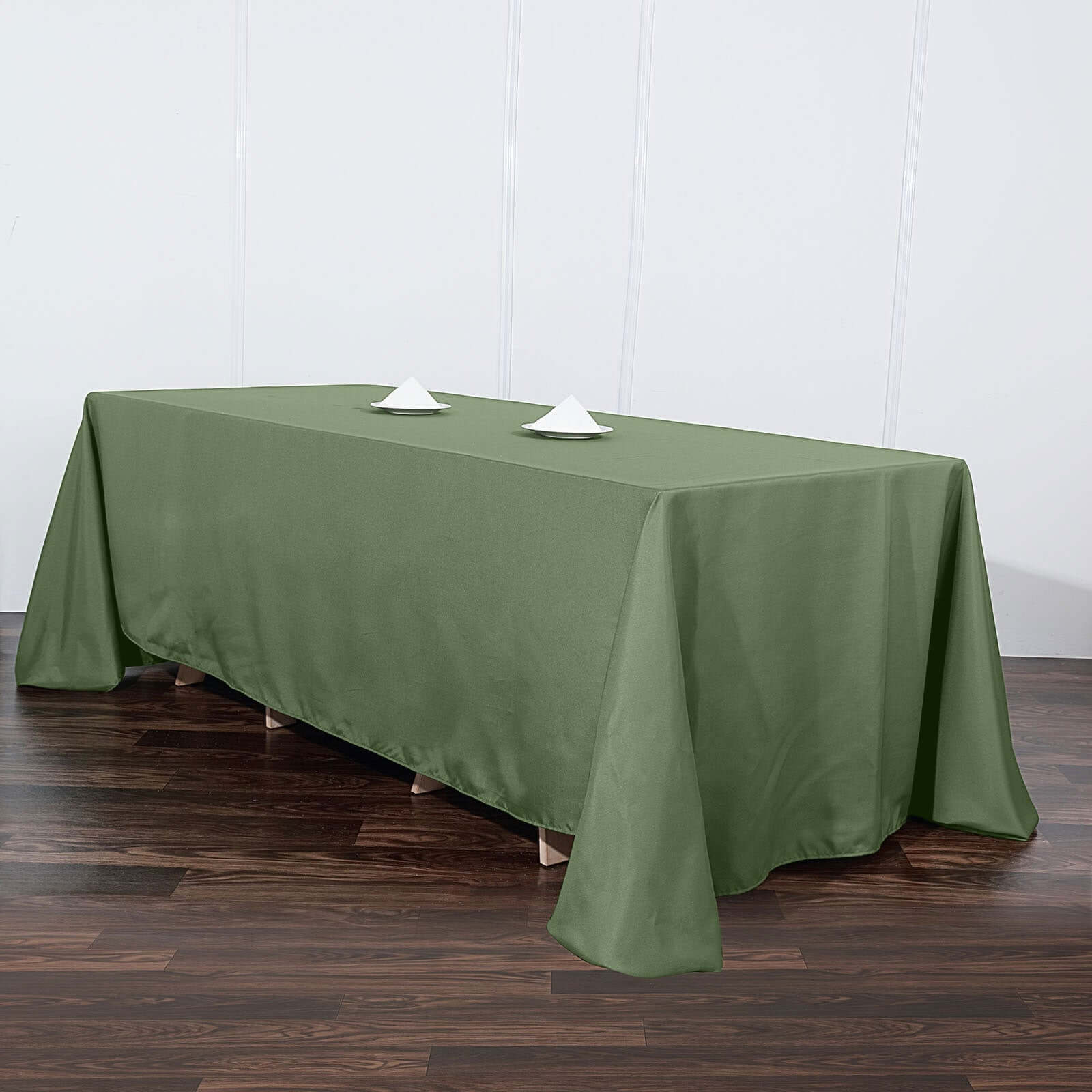 Hot Sale! Olive Green 100% Polyester Seamless Wrinkle-Resistant Rectangle Tablecloth 90x132