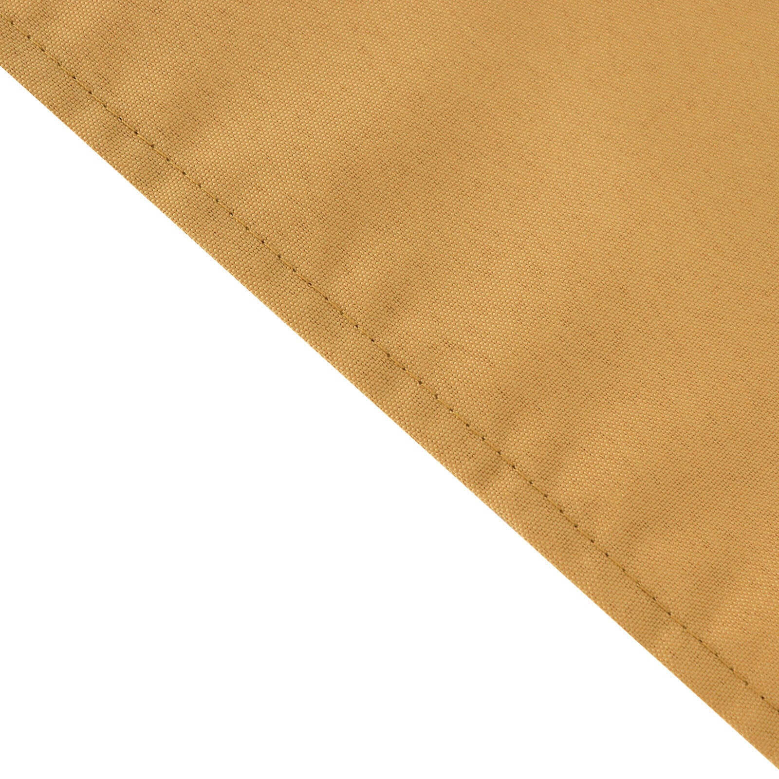 Wrinkle-Resistant Gold Polyester Rectangle Tablecloth 54x96 for Weddings and Events - Easy Care!