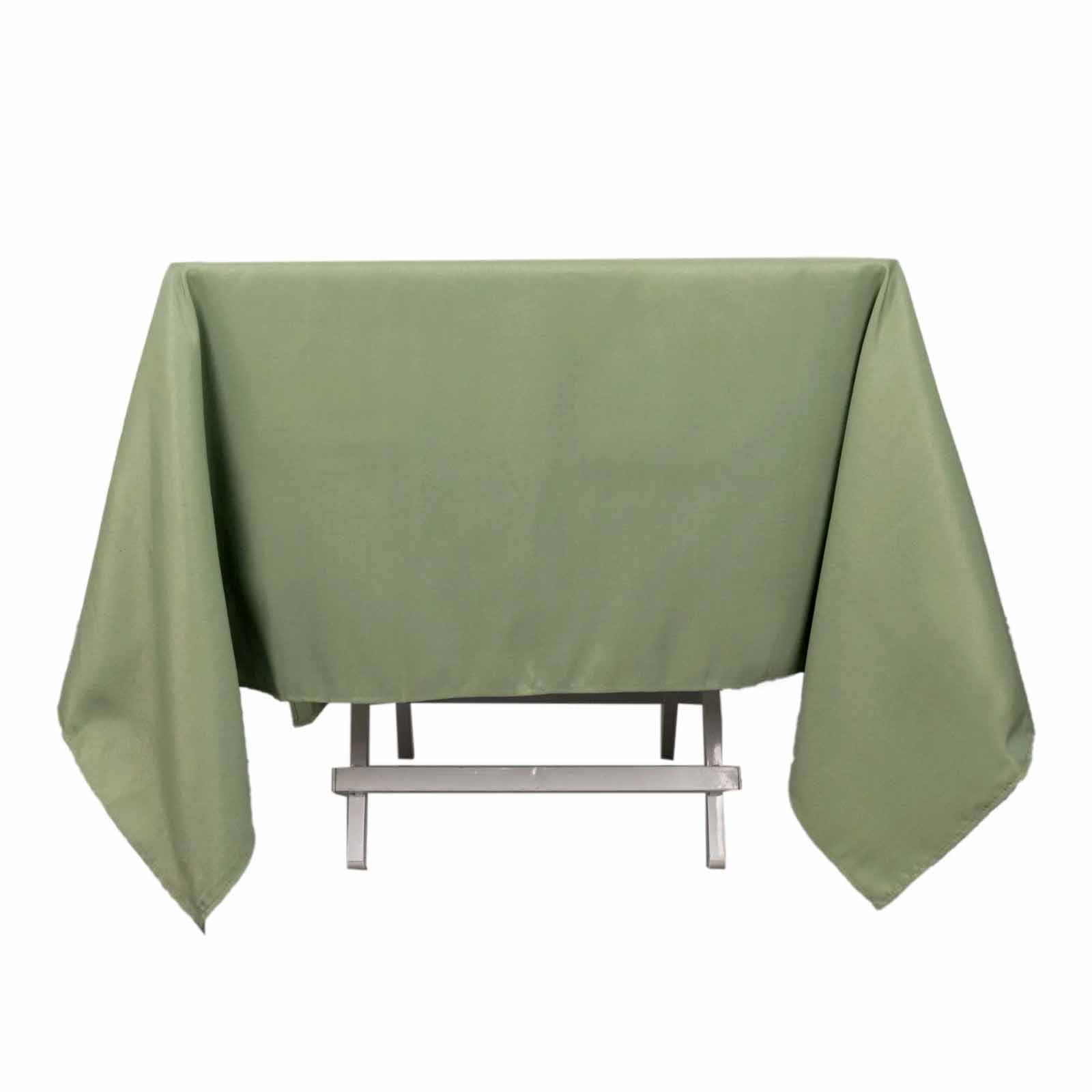 220GSM Wrinkle-Resistant Premium Polyester 70x70 Dusty Sage Green Square Tablecloth