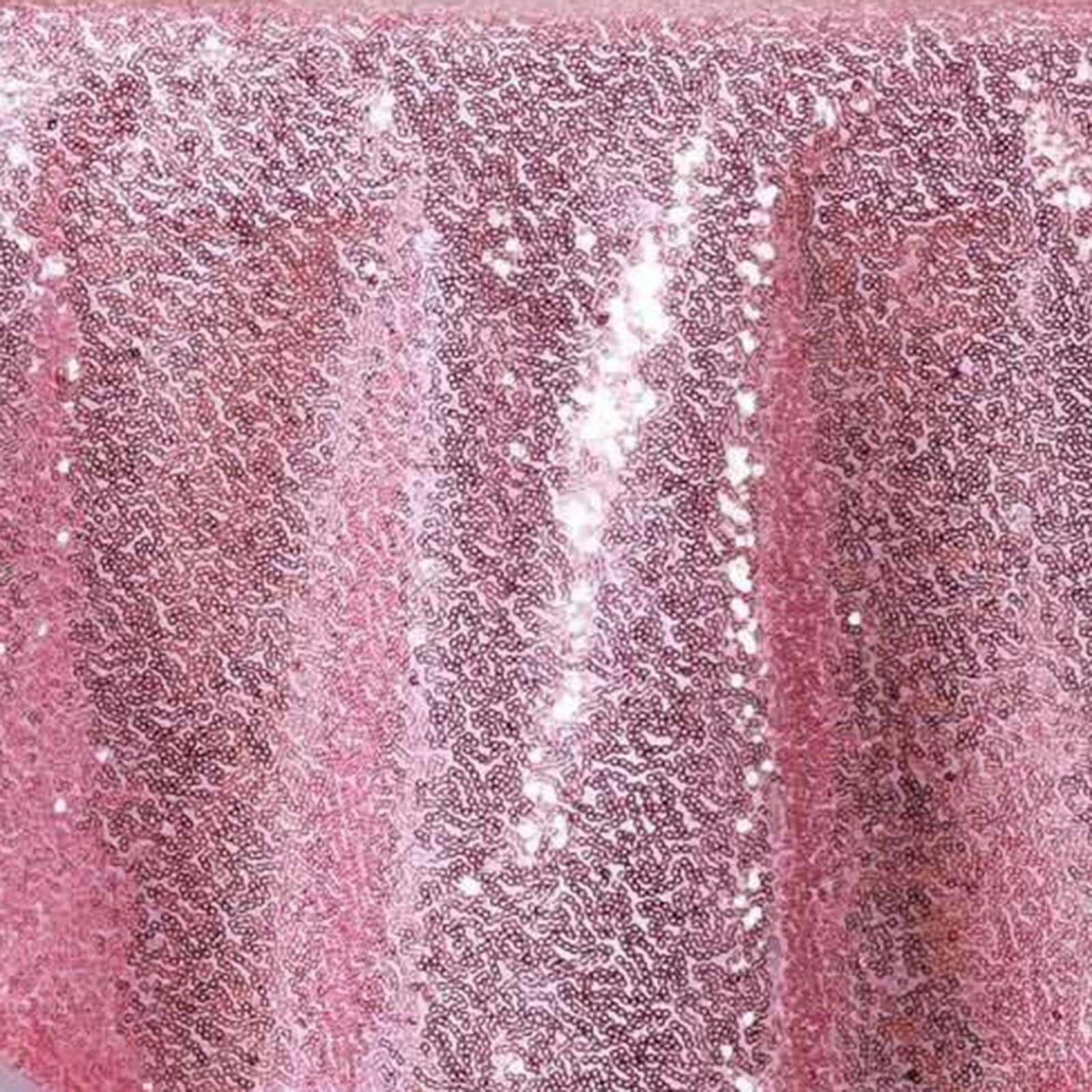 Sparkly Pink Sequin 72x72 Square Table Overlay - Ideal Table Cover