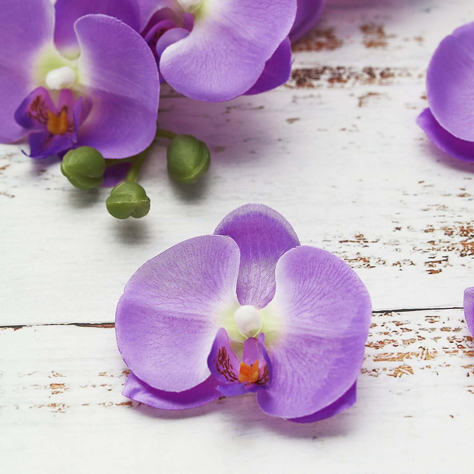 20pcs Silk Artificial Lavender Orchids Flower Heads - Ideal for DIY Floral Decorations