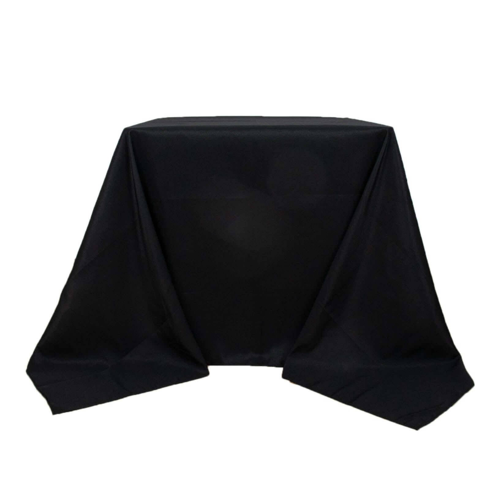 Hot Deal! 90x90 Black 220GSM Wrinkle-Resistant Premium Polyester Square Tablecloth