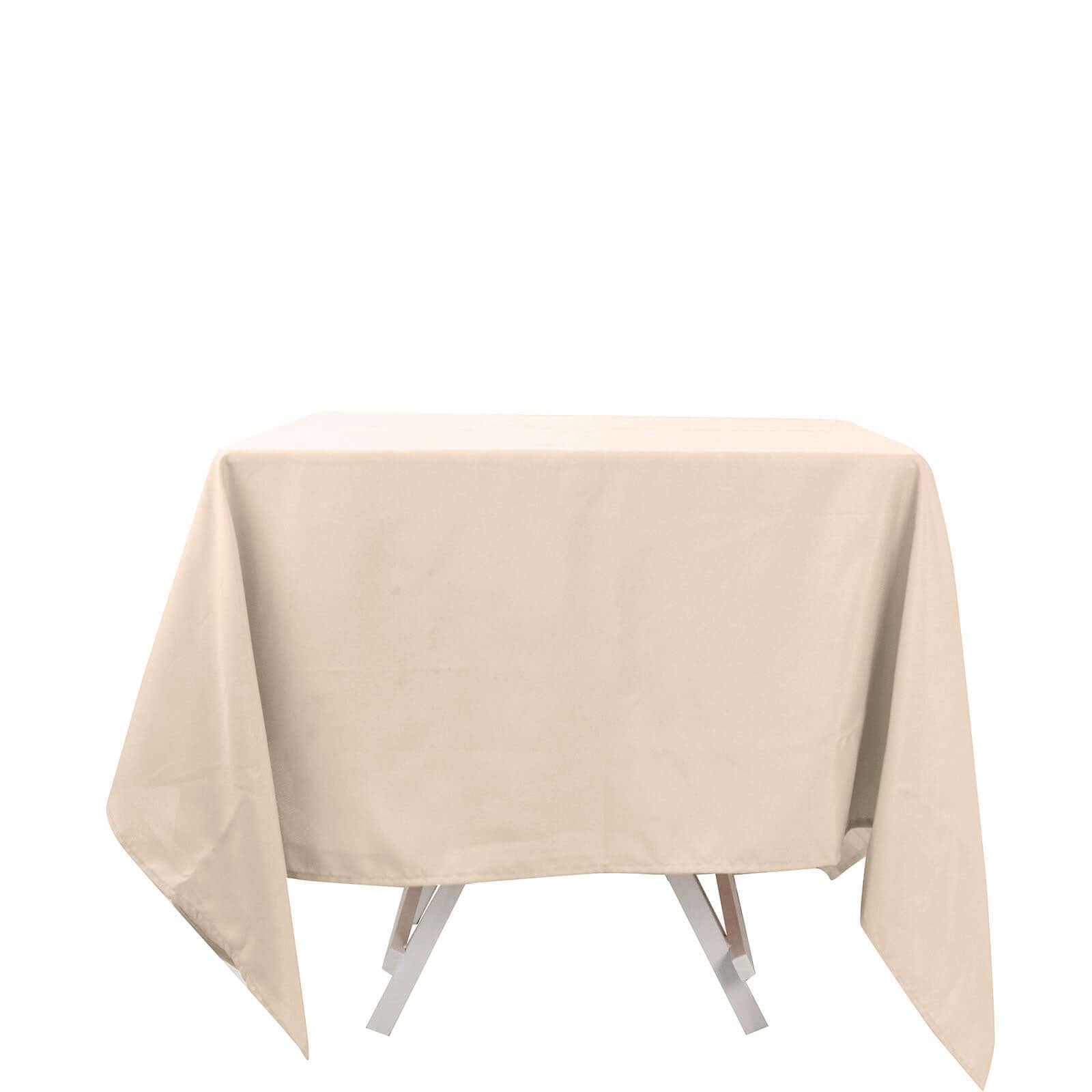 Nude 70x70 Polyester Square Tablecloth - Wrinkle-Resistant & Durable, Ideal for Events