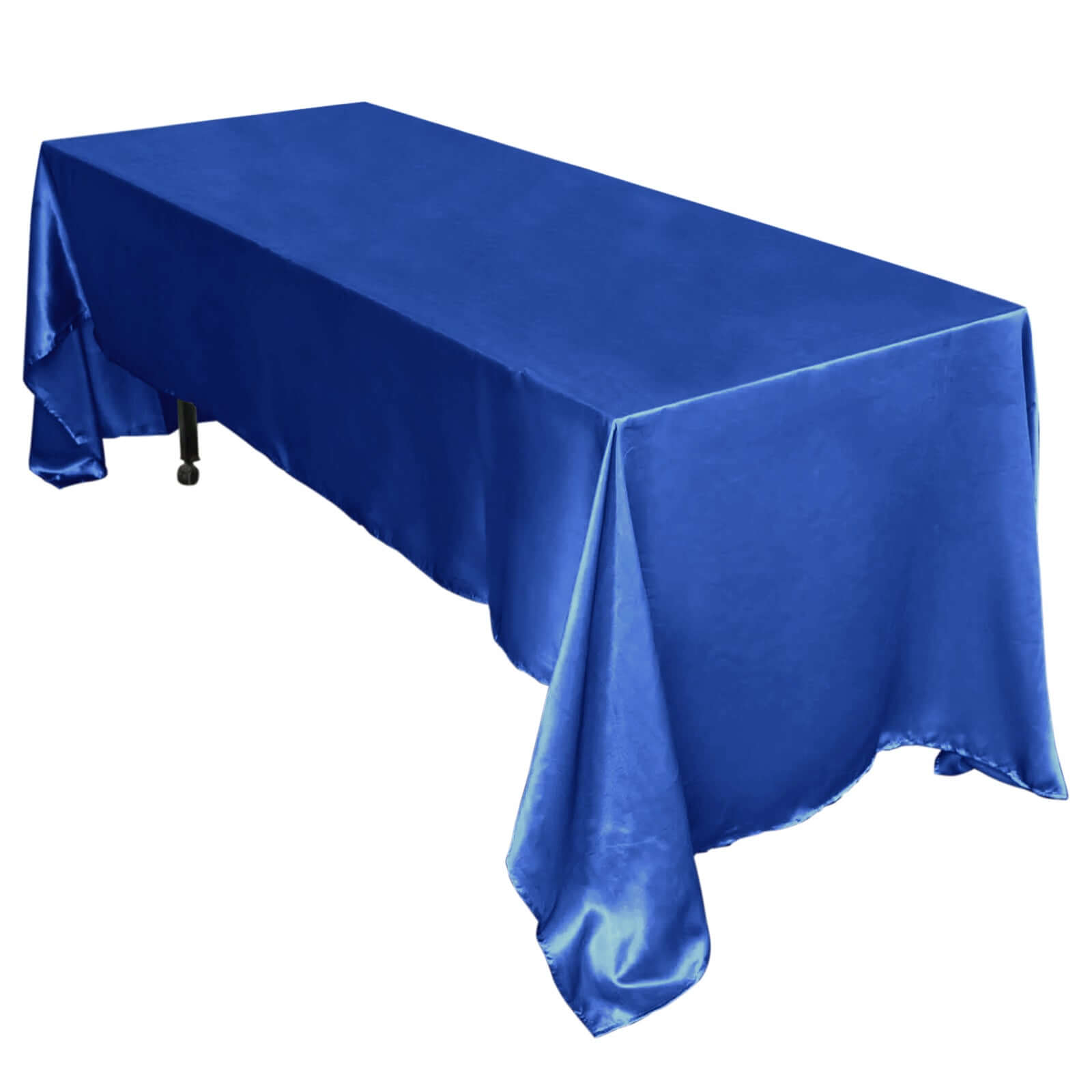 Royal Blue Satin 60x126 Rectangular Tablecloth - Smooth, Lustrous & Stain-Resistant