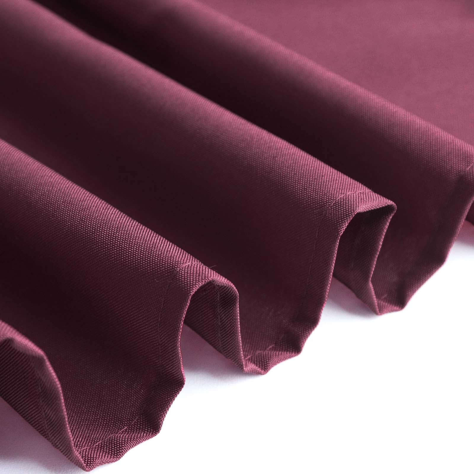 Exclusive Burgundy 54x96 Polyester Wrinkle-Resistant Tablecloth - Easy Care