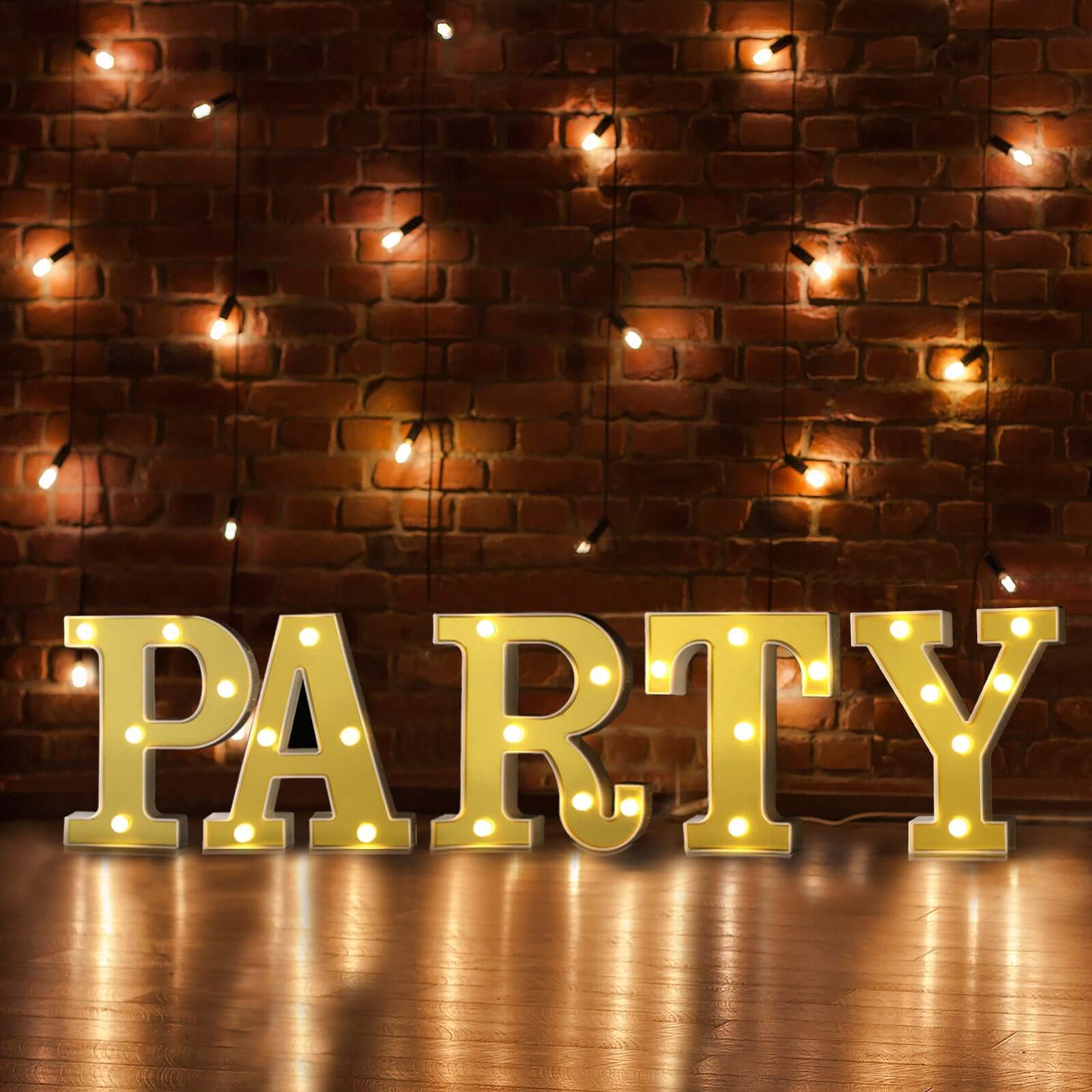 Hot! 3D Gold Marquee Letter P with 5 Warm White LED Lights - Ideal Event Decor, 6'