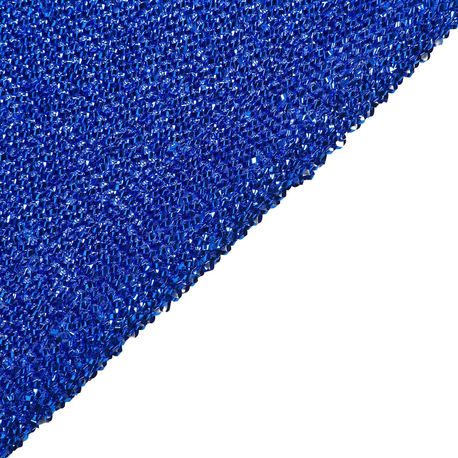Hot Deal! 7.5ft Royal Blue Metallic Shimmer Tinsel Spandex 2-Sided Wedding Arch Photo Backdrop