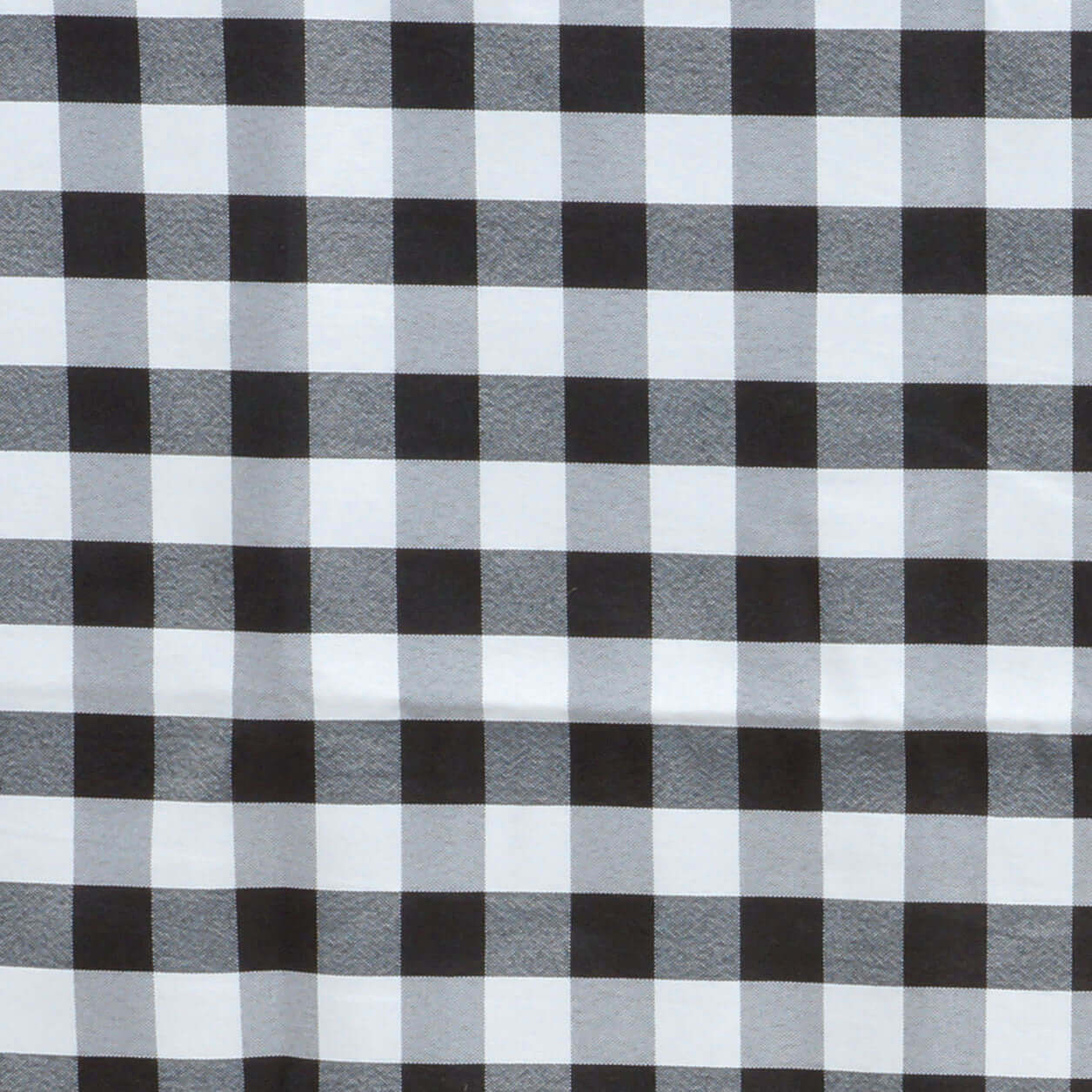 White/Black Checkered Buffalo Plaid 54x54 Polyester Square Tablecloth for Casual Tables