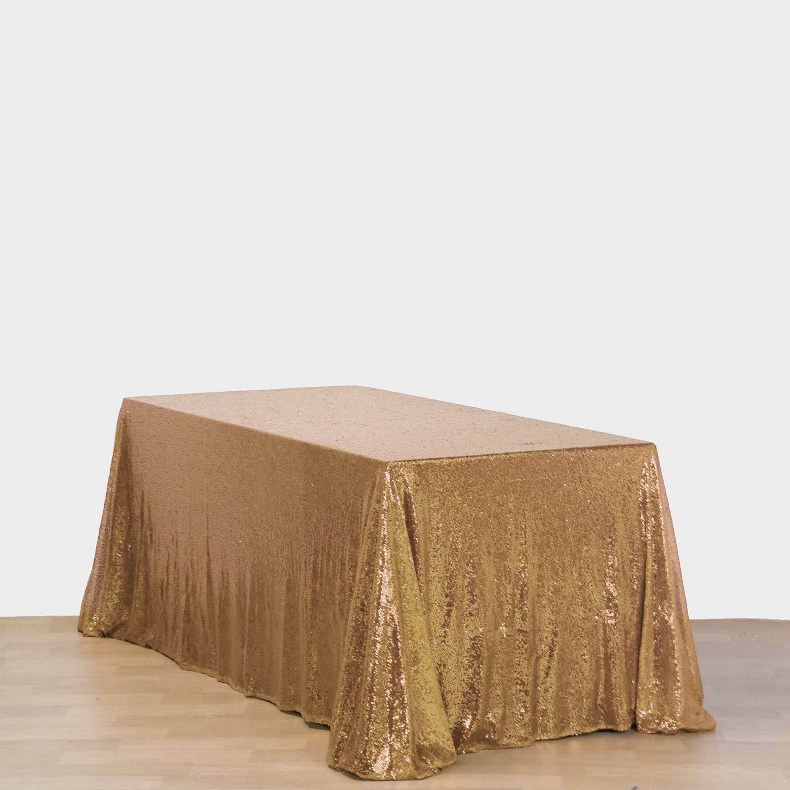 Hot! Gold Sequin Rectangle Tablecloth 90x156 for Elegant Celebrations