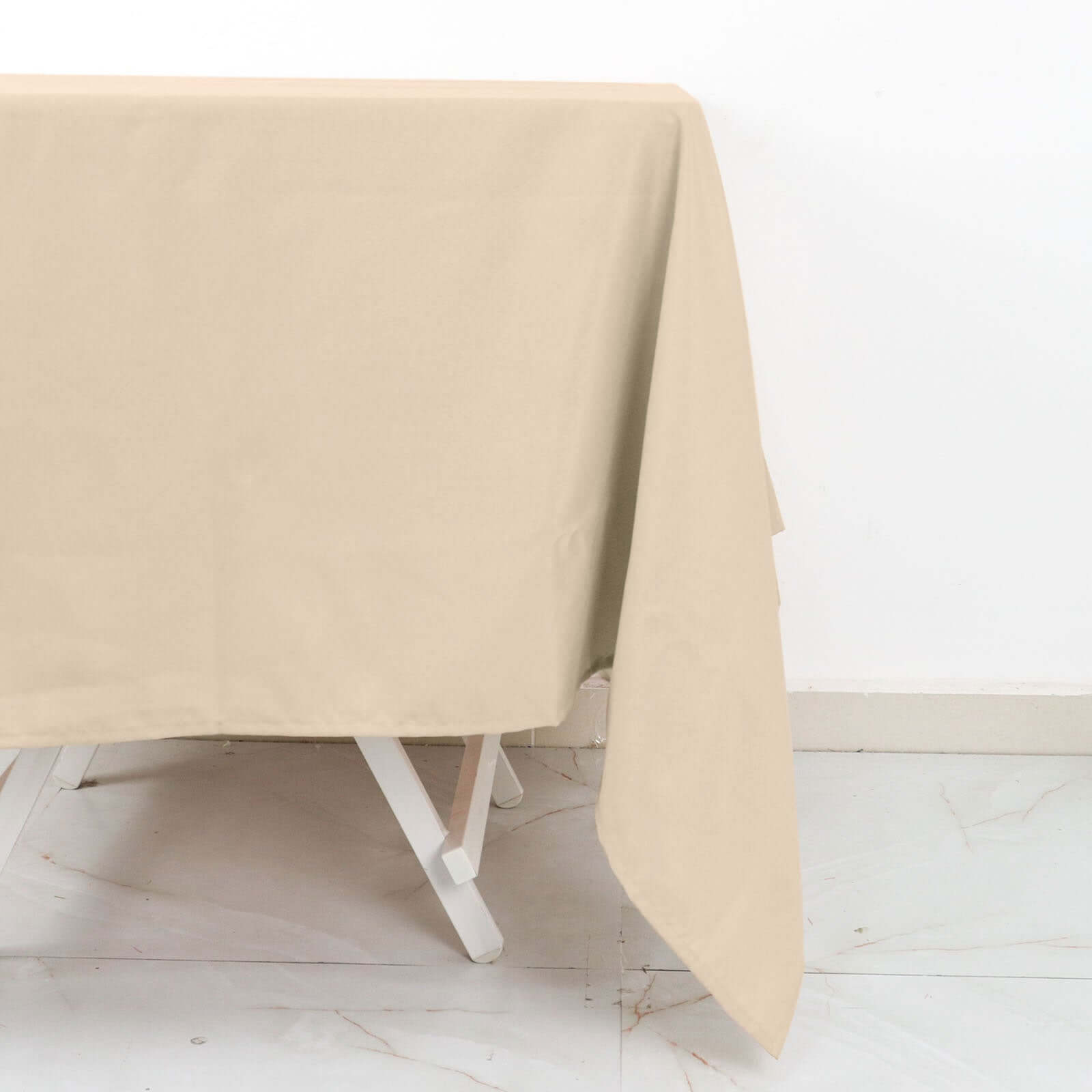 Nude 70x70 Polyester Square Tablecloth - Wrinkle-Resistant & Durable, Ideal for Events