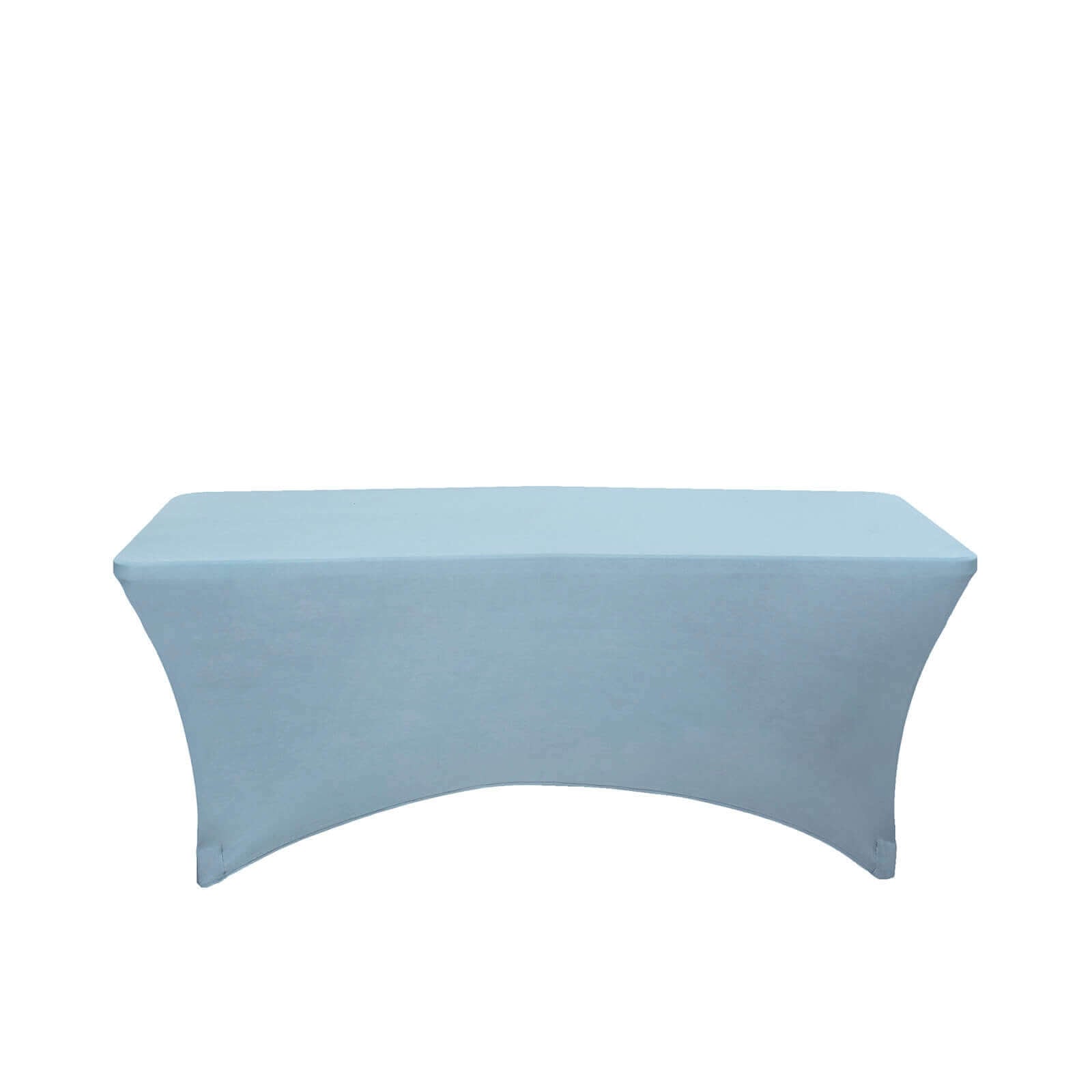Durable 6ft Dusty Blue Stretch Spandex Rectangle Tablecloth for Events