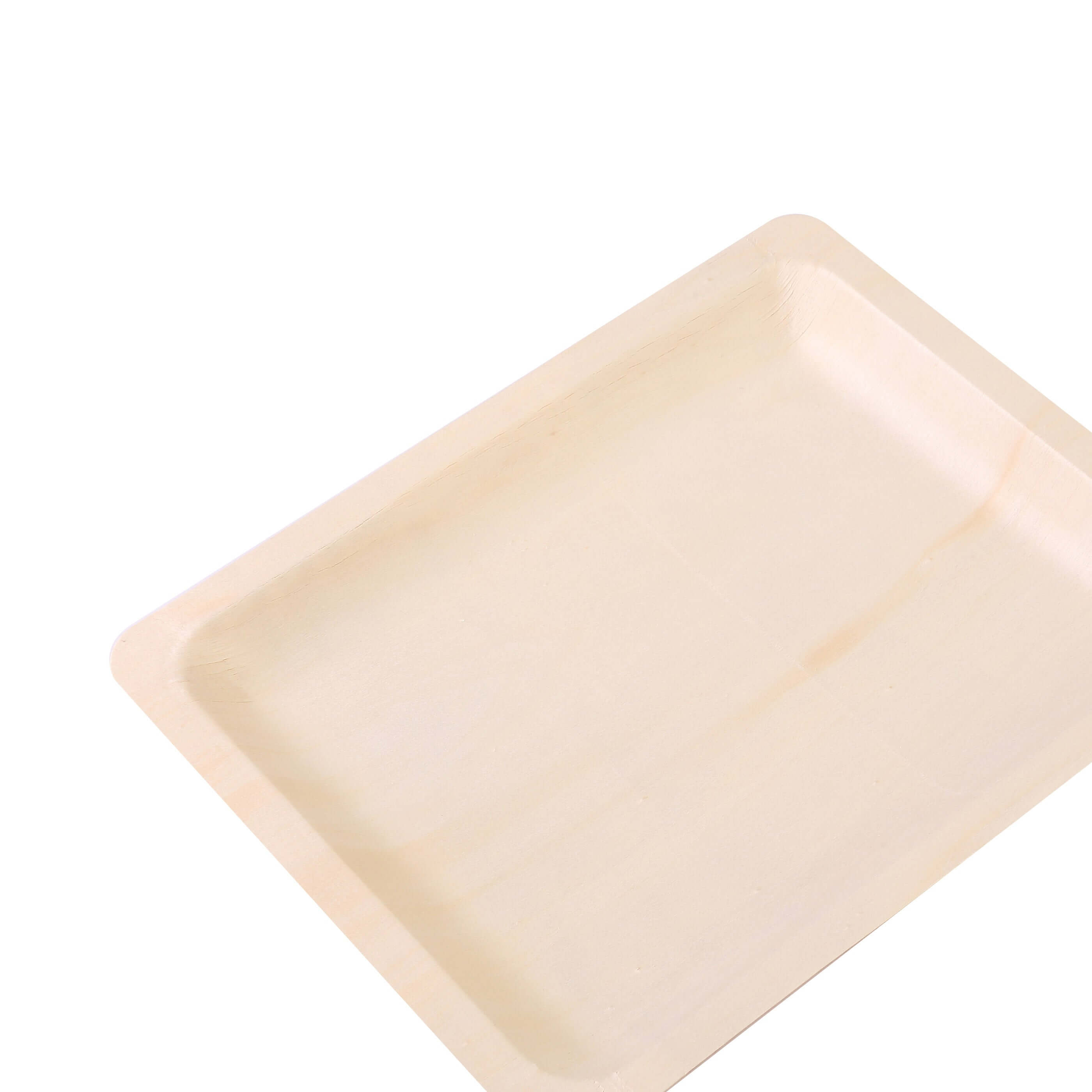 12-Pack Natural Birchwood 8x10 Rectangle Disposable Dinner Plates - Ideal for Farmhouse Events